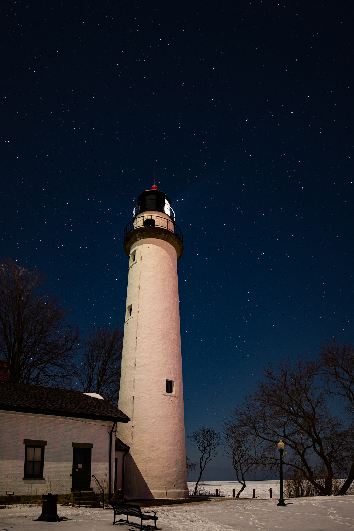 Pointe Aux Barques Lighthouse Winter Card