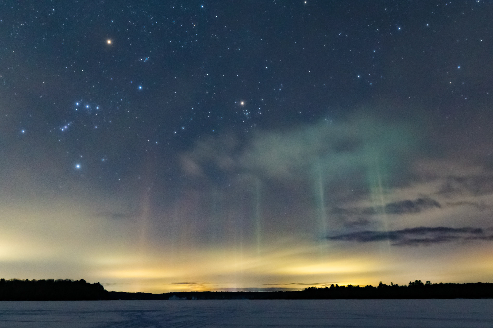 Light Pillars at Alcona Park