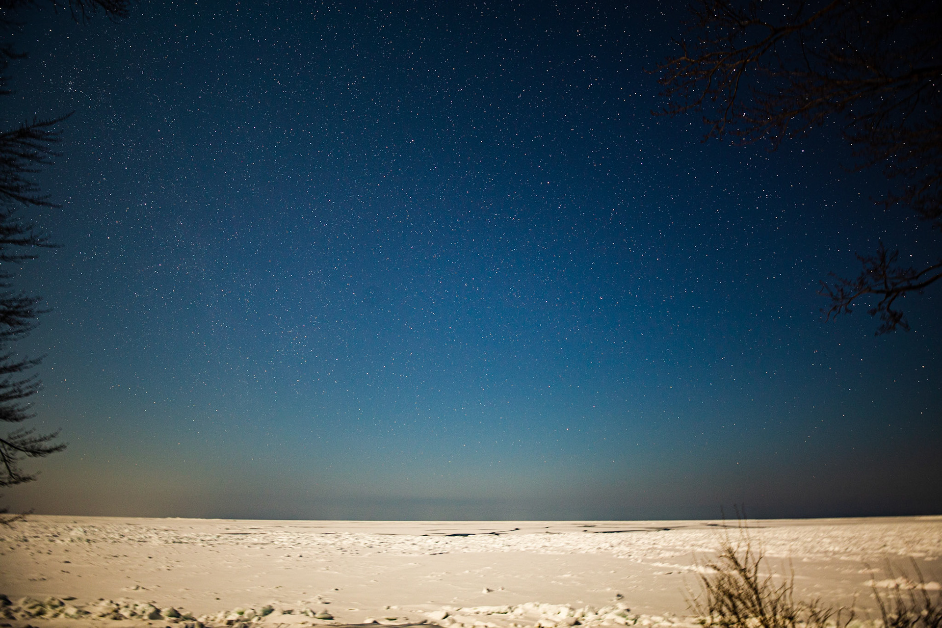 Facing North over Frozen Lake Huron