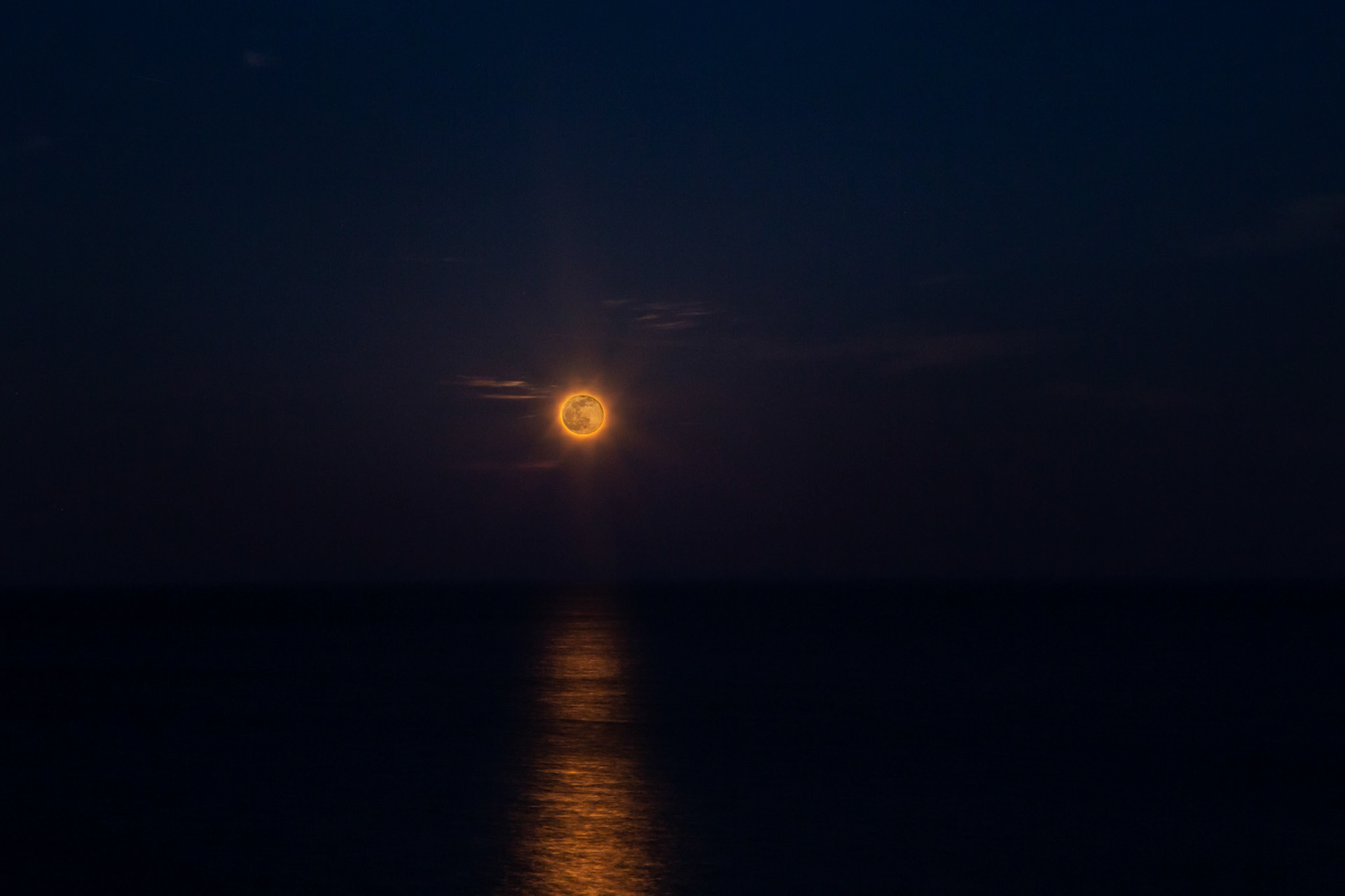 Blended shot with moonburst