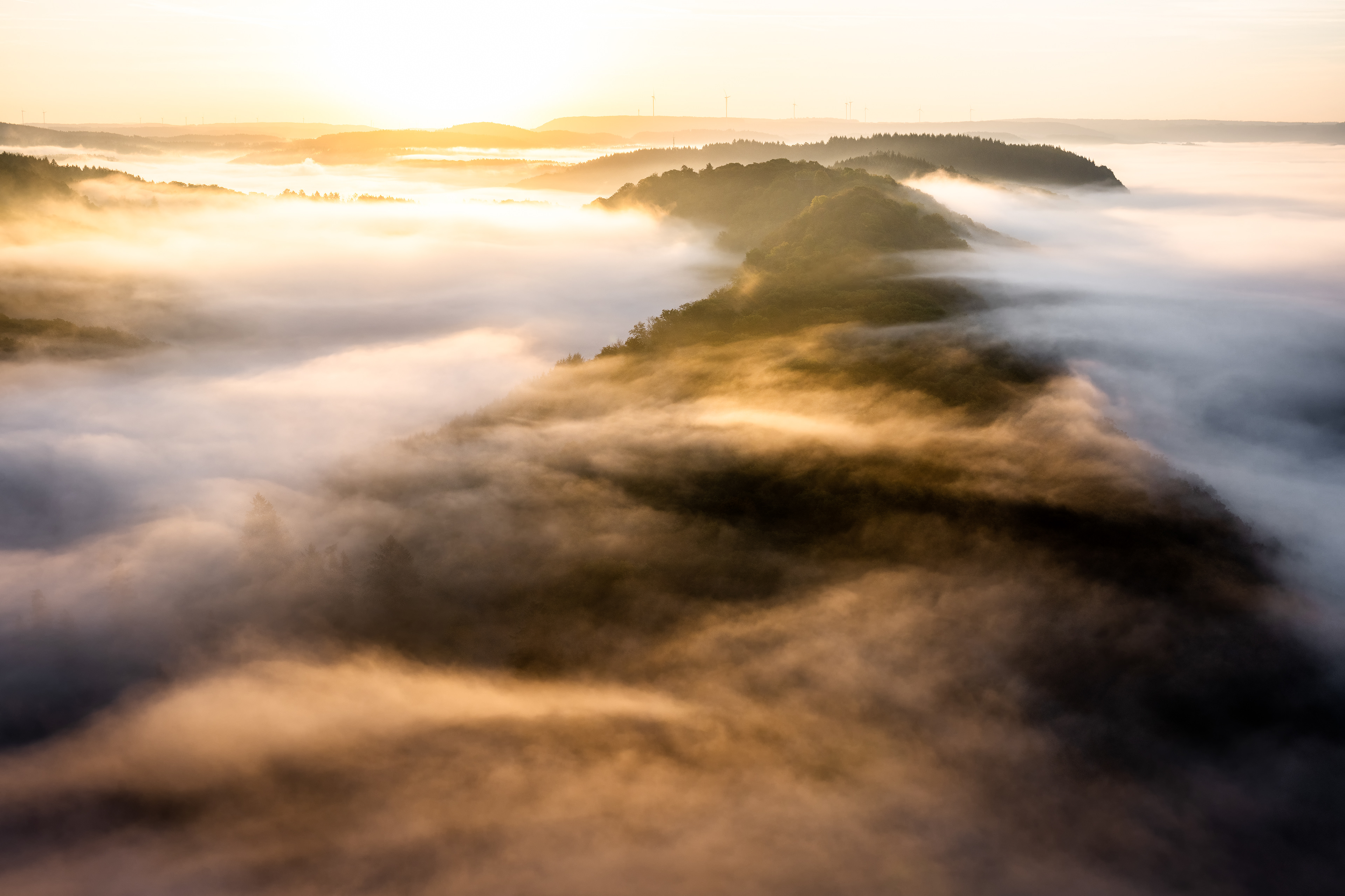 Dichter Bodennebel über Saarschleife, Saargau (D) - 17.10.2022