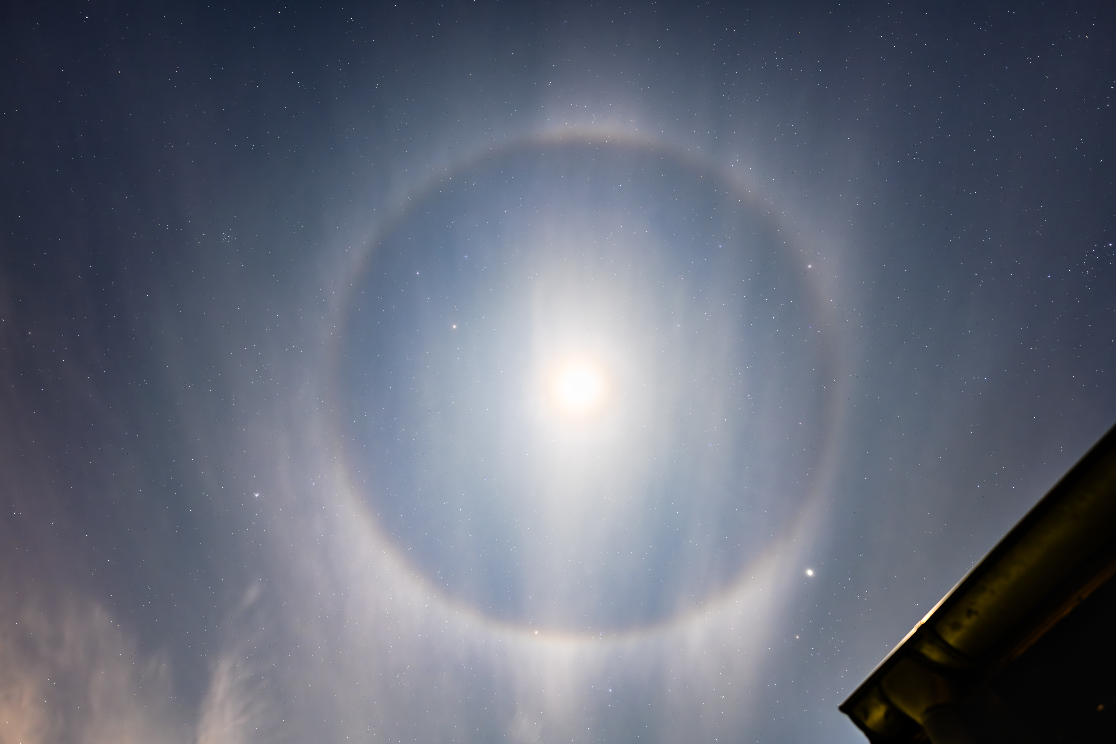 22° Halo-Ring um den Mond, RLP (D) - 08.02.2025