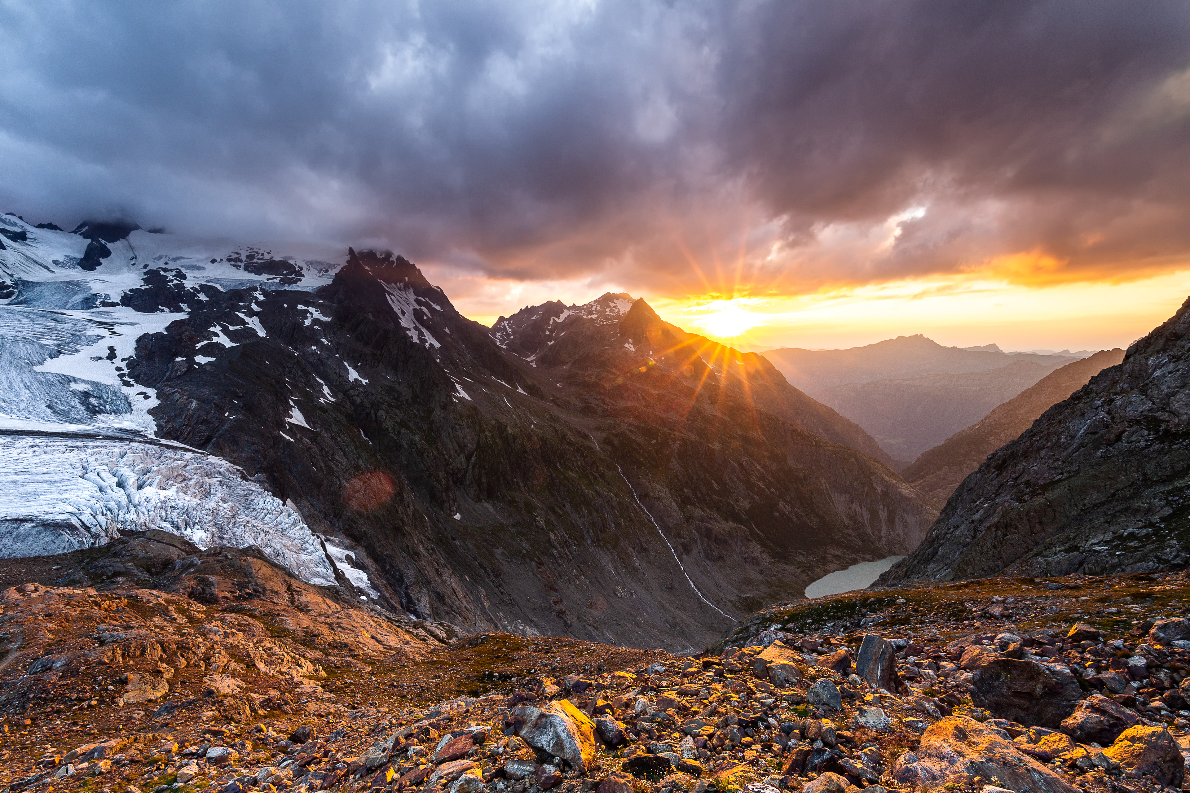 Sonnenuntergang über Triftgletscher, Urner Alpen (CH) - 20.07.2020