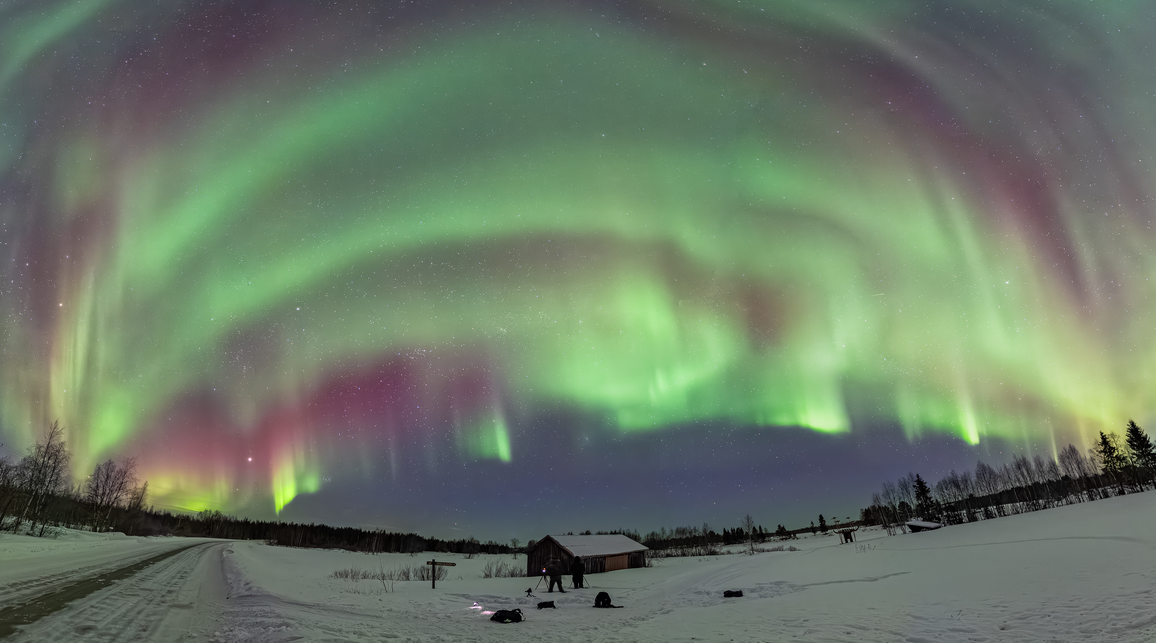 Polarlicht-Panorama über Finnland (20.-21.02.2025)