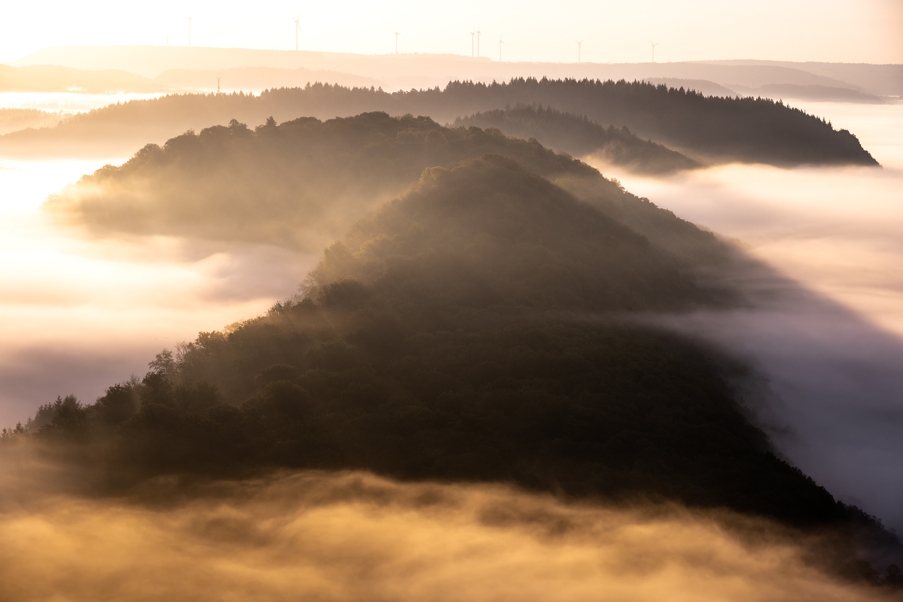 Dichter Bodennebel über Saarschleife, Saargau (D) - 17.10.2022