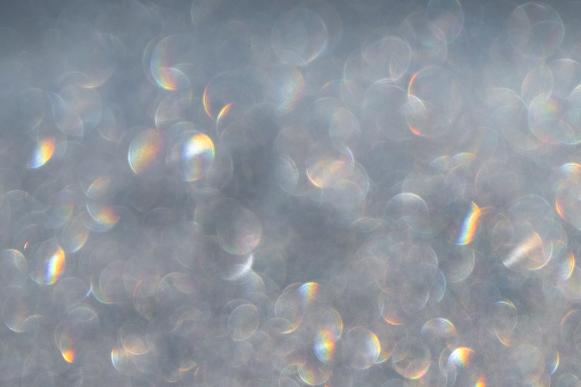 Eisflächen-Halos auf einer Fensterscheibe, RLP (D) - 02.02.2025