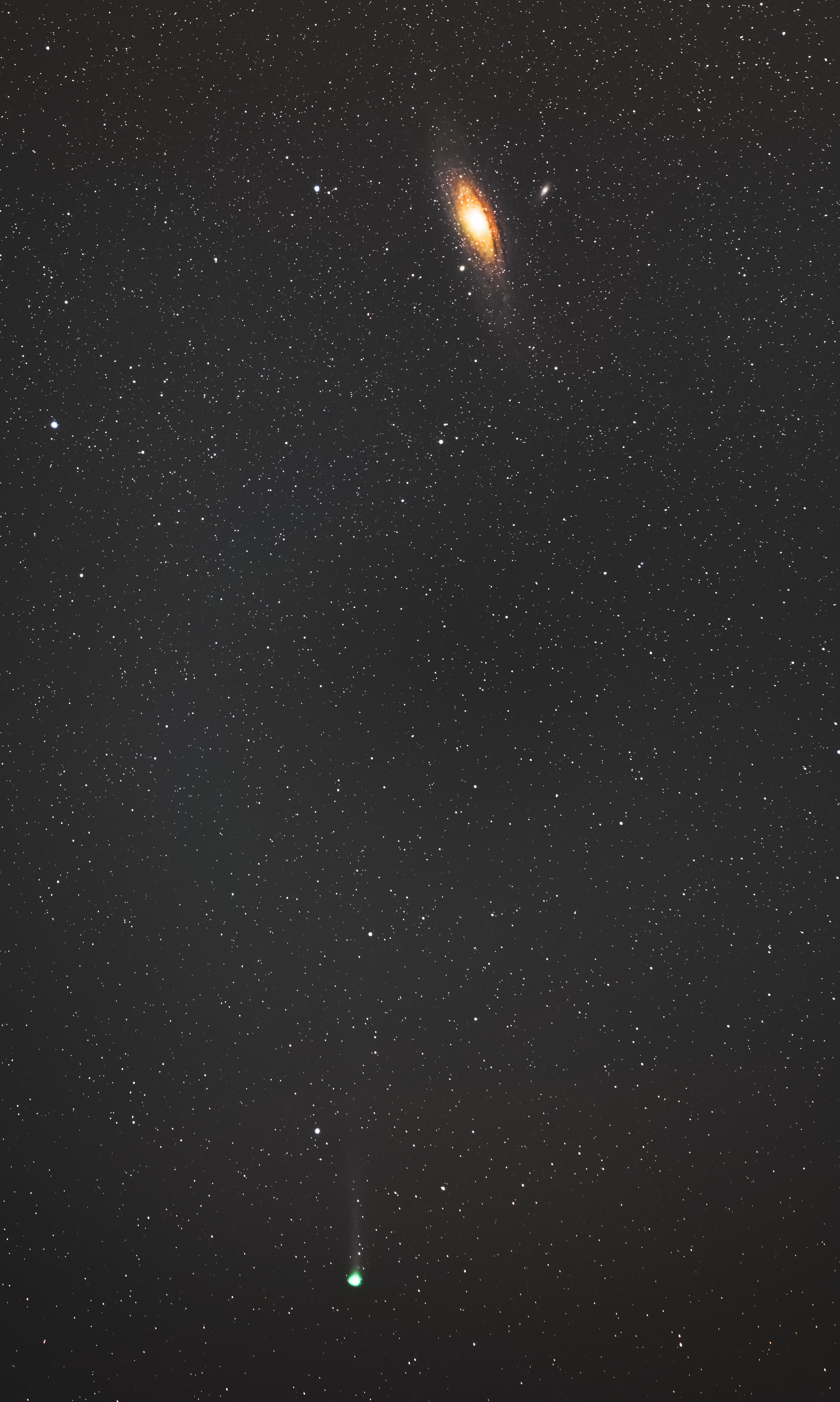 Andromeda-Galaxie + Komet 12P/Pons-Brooks, RLP (D) - 11.03.2024