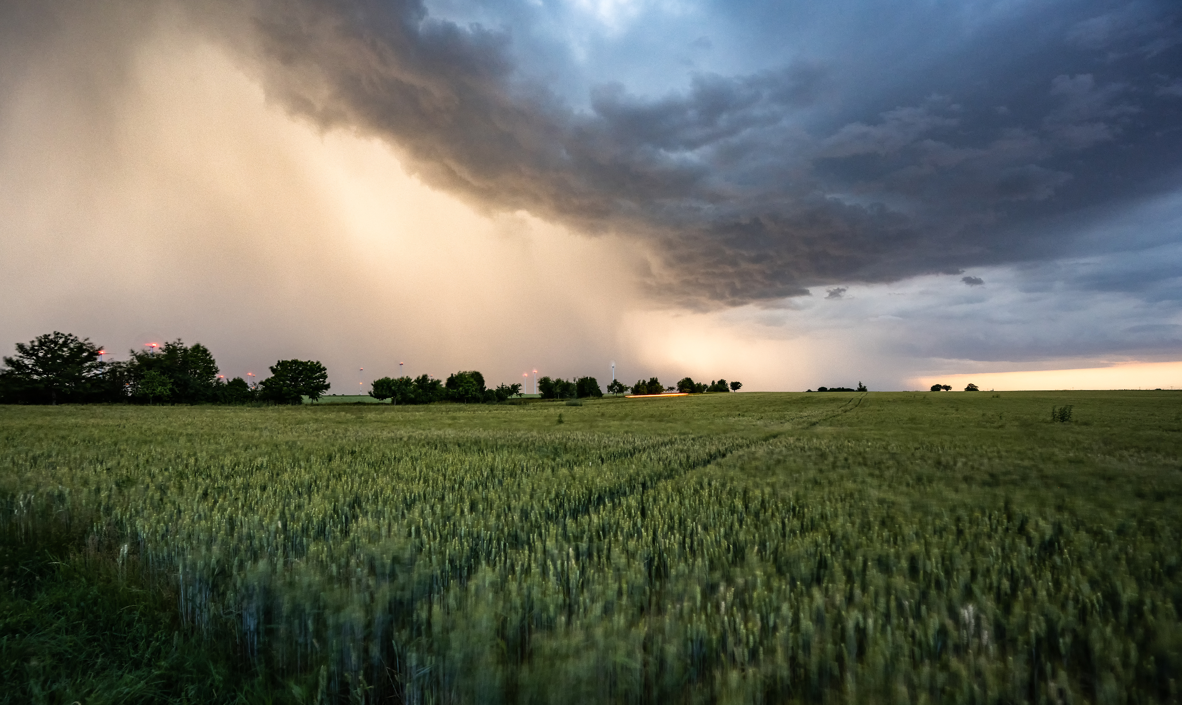 Aufziehendes Gewitter, Rülzheim, RLP (D) - 18.06.2021