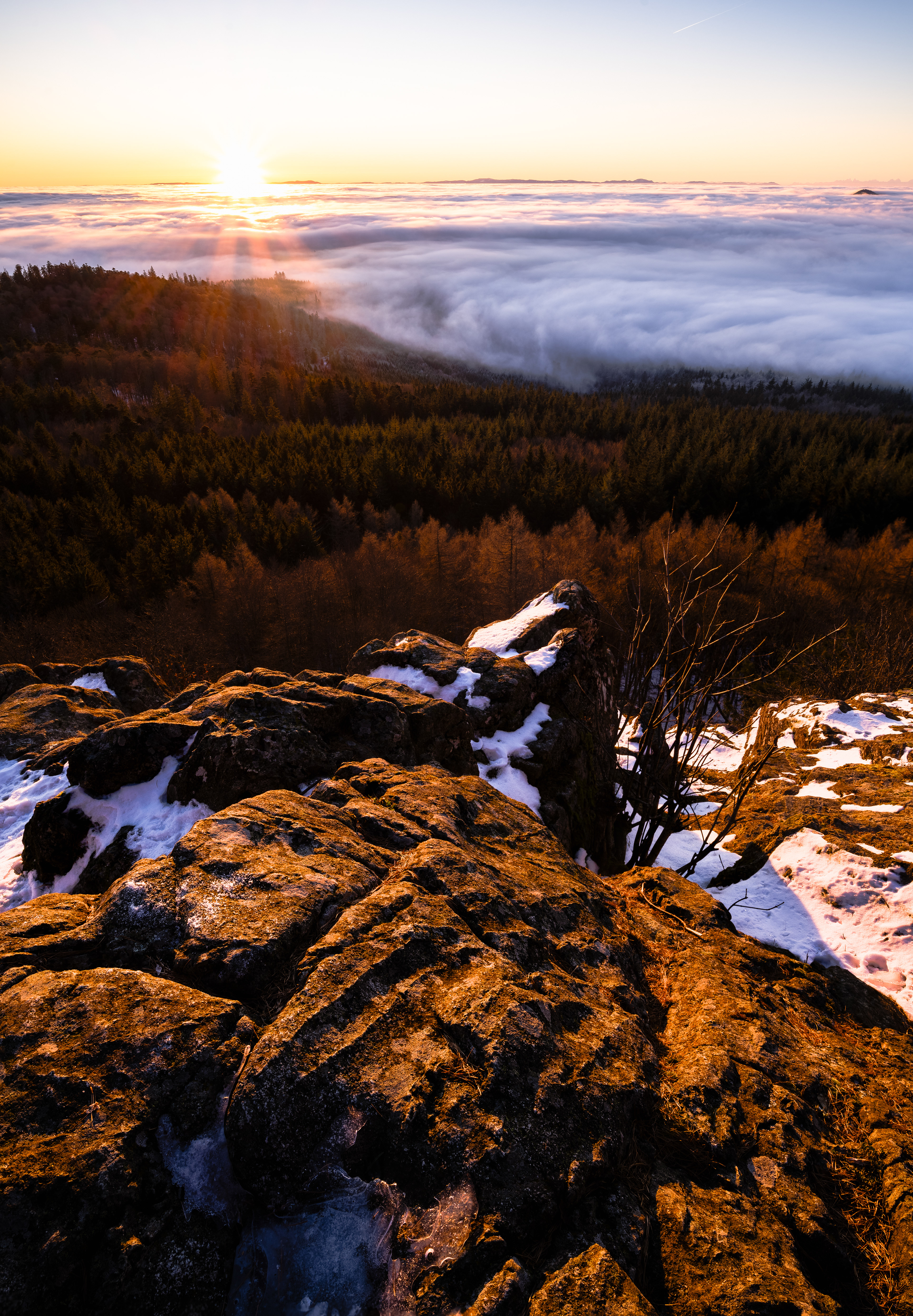 Sonnenaufgang in den Vogesen (F) - 13.01.2024