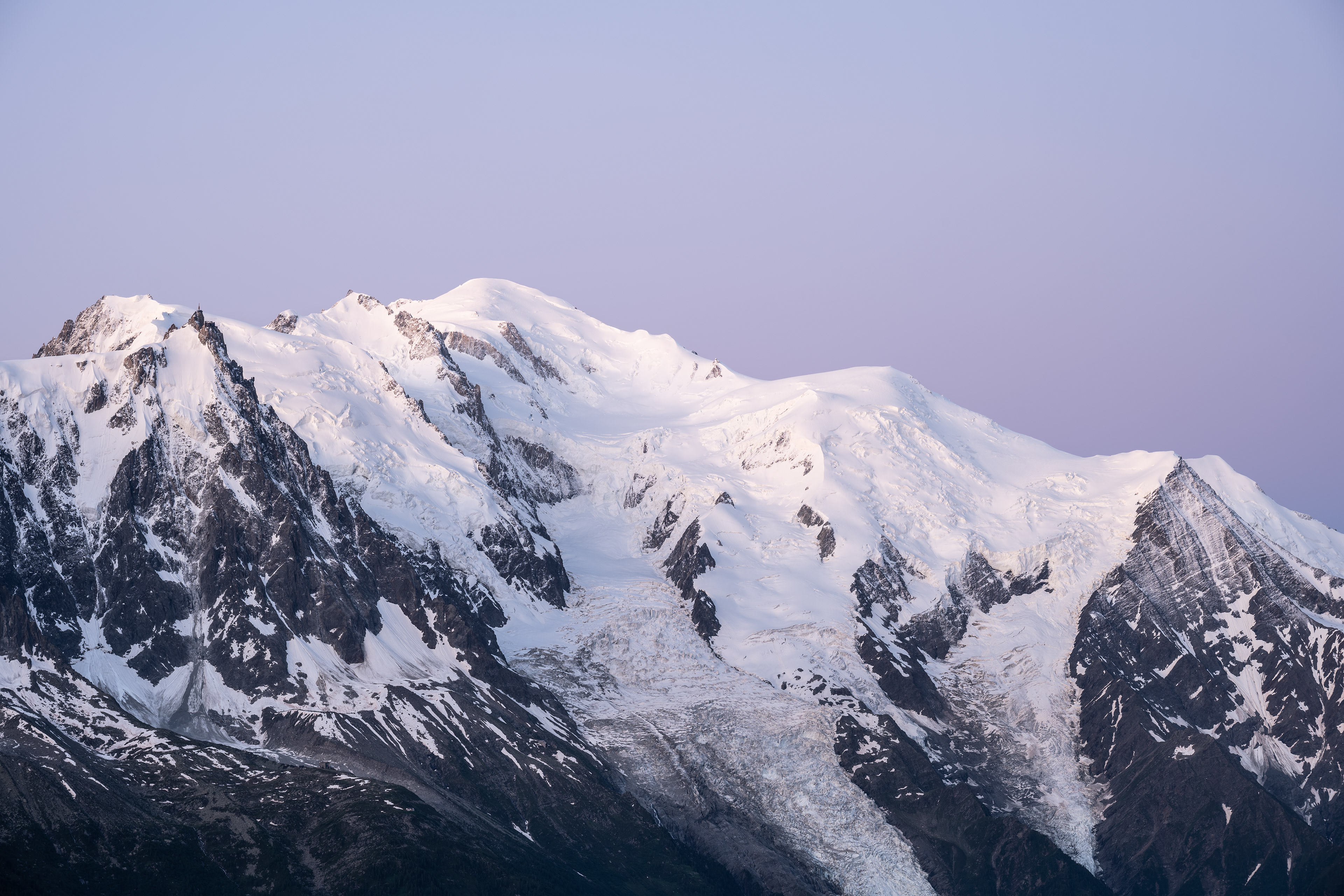 Morgendämmerung am Mont Blanc Bergmassiv, Chamonix (F) - 10.07.2021