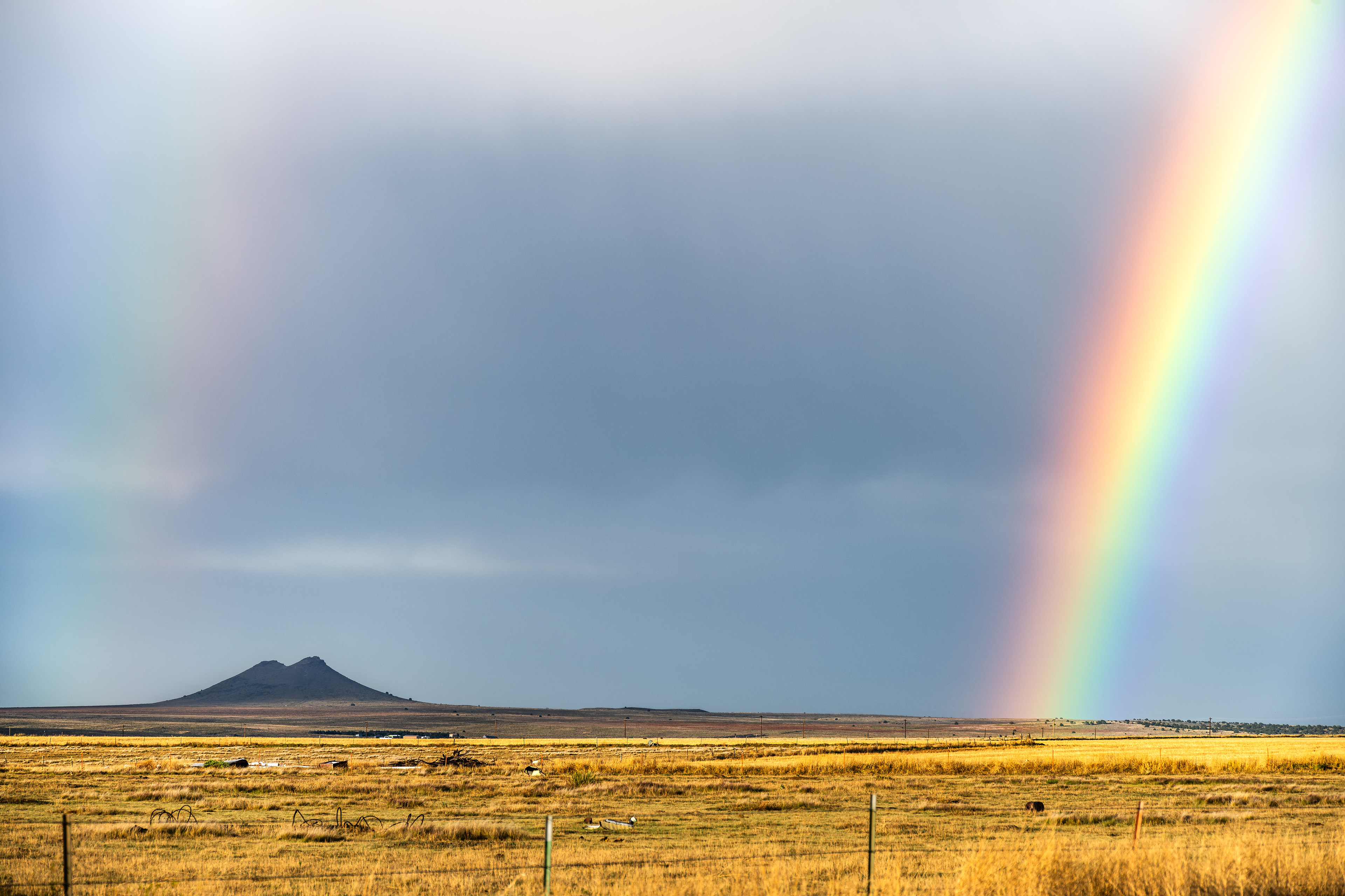 Regenbogen in den Great Plains, Haswell, Colorado (USA) - 21.05.2024