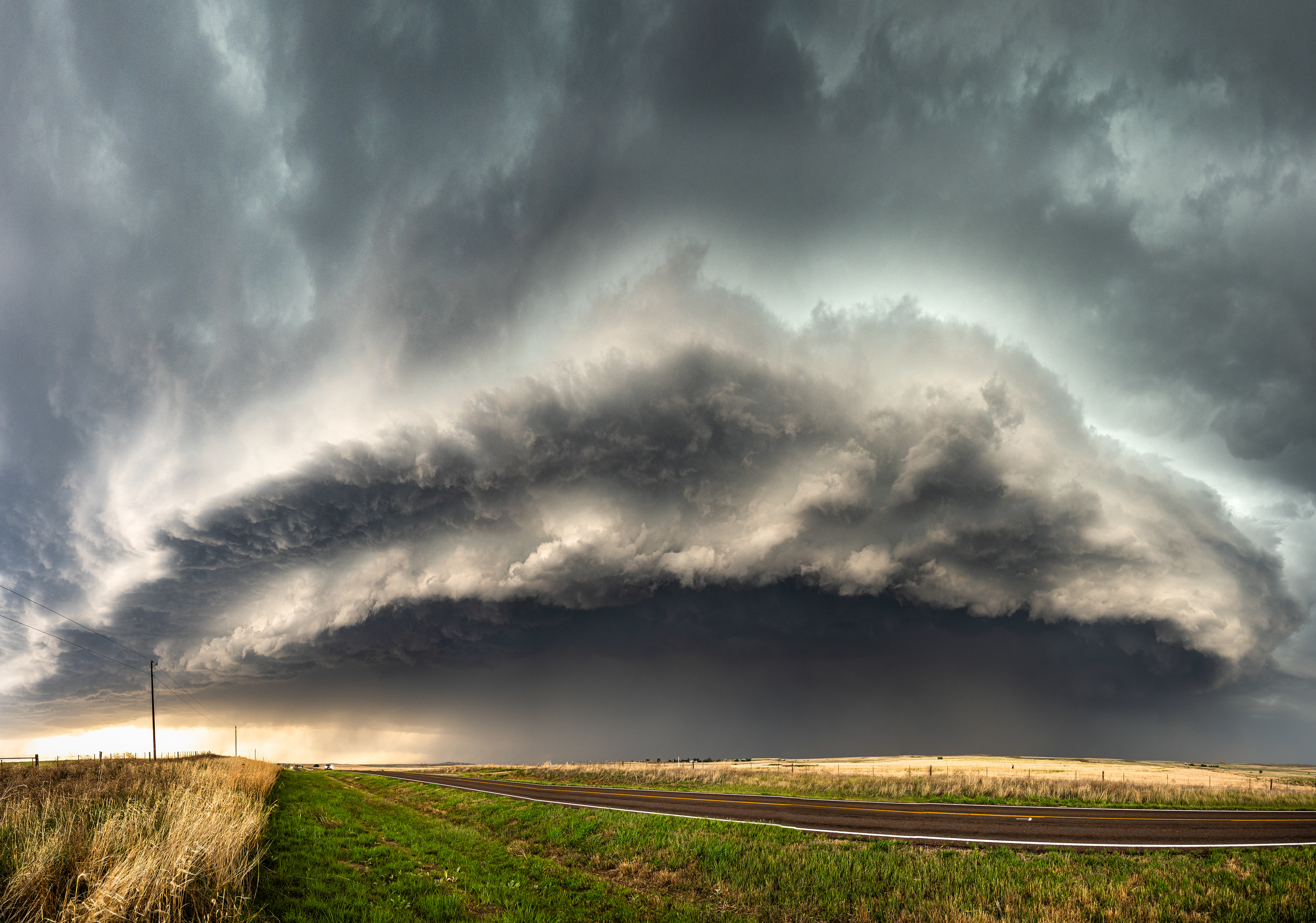 Aufziehende Shelfcloud, Ashland, Kansas - 19.05.2024