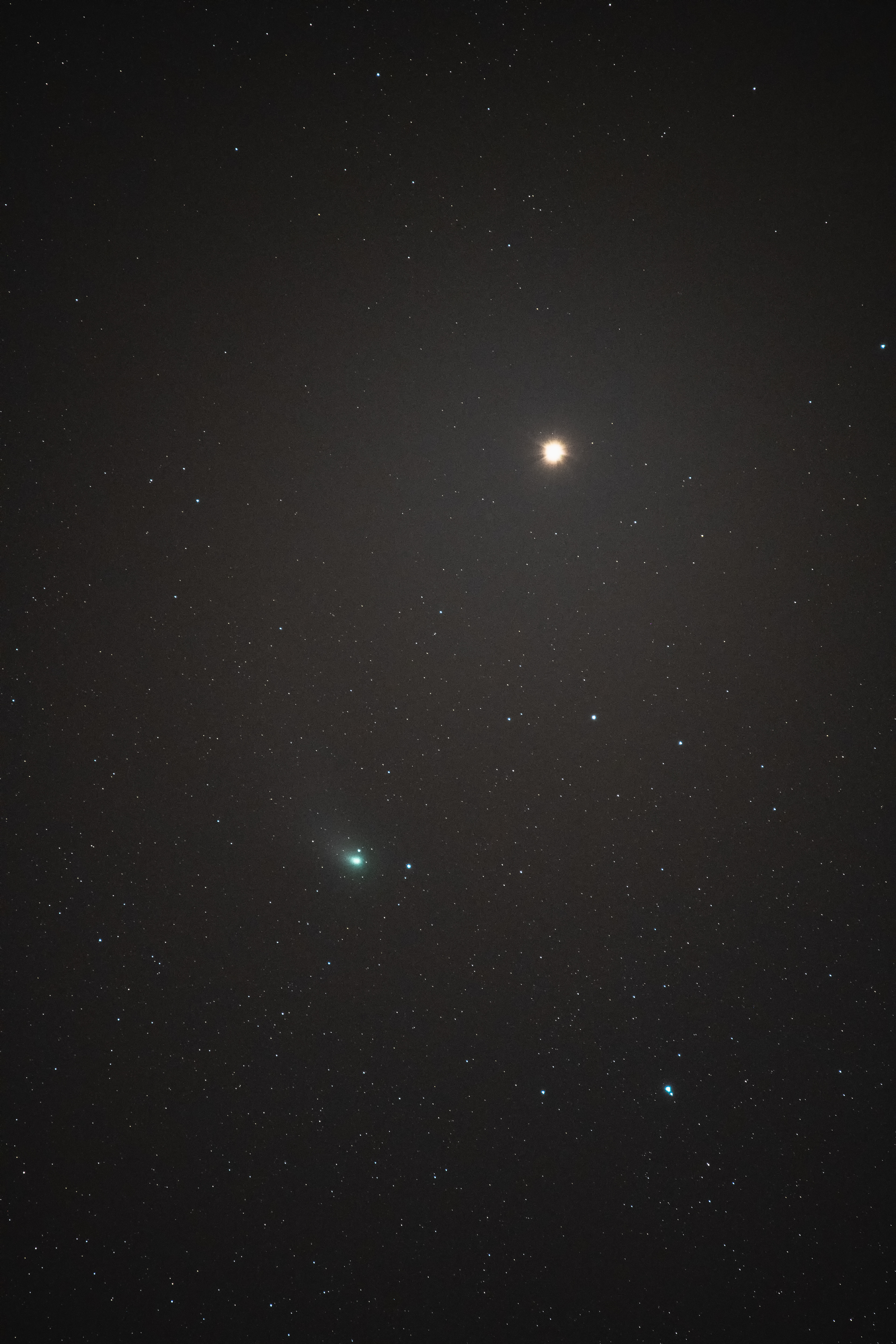 Komet C/2022 E3 (ZTF) & Mars, BW (D) - 11.02.2023