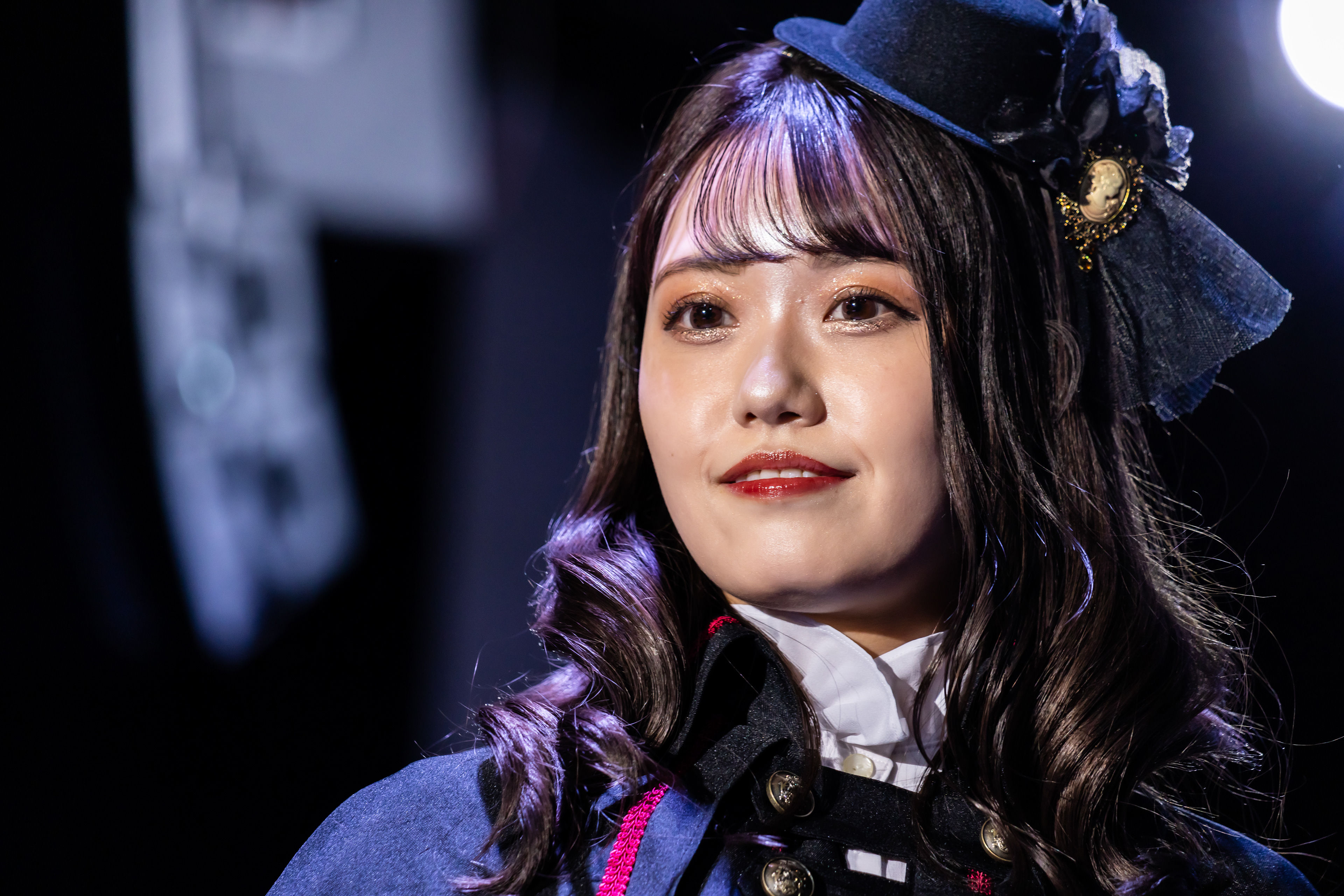 (工夫)初めてのファッションショーでの撮影です。ストロボ使用できなかったので、ISO感度を上げて、Lightroomでノイズを除去しました／(カメラ)CANON EOS R5／(レンズ)CANON EF70-300mm F4-5.6 IS II USM／(撮影日)2022年11月12日／(撮影場所)ベルエポック美容専門学校(原宿)／(モデル)レクレドールコレクション2022AW