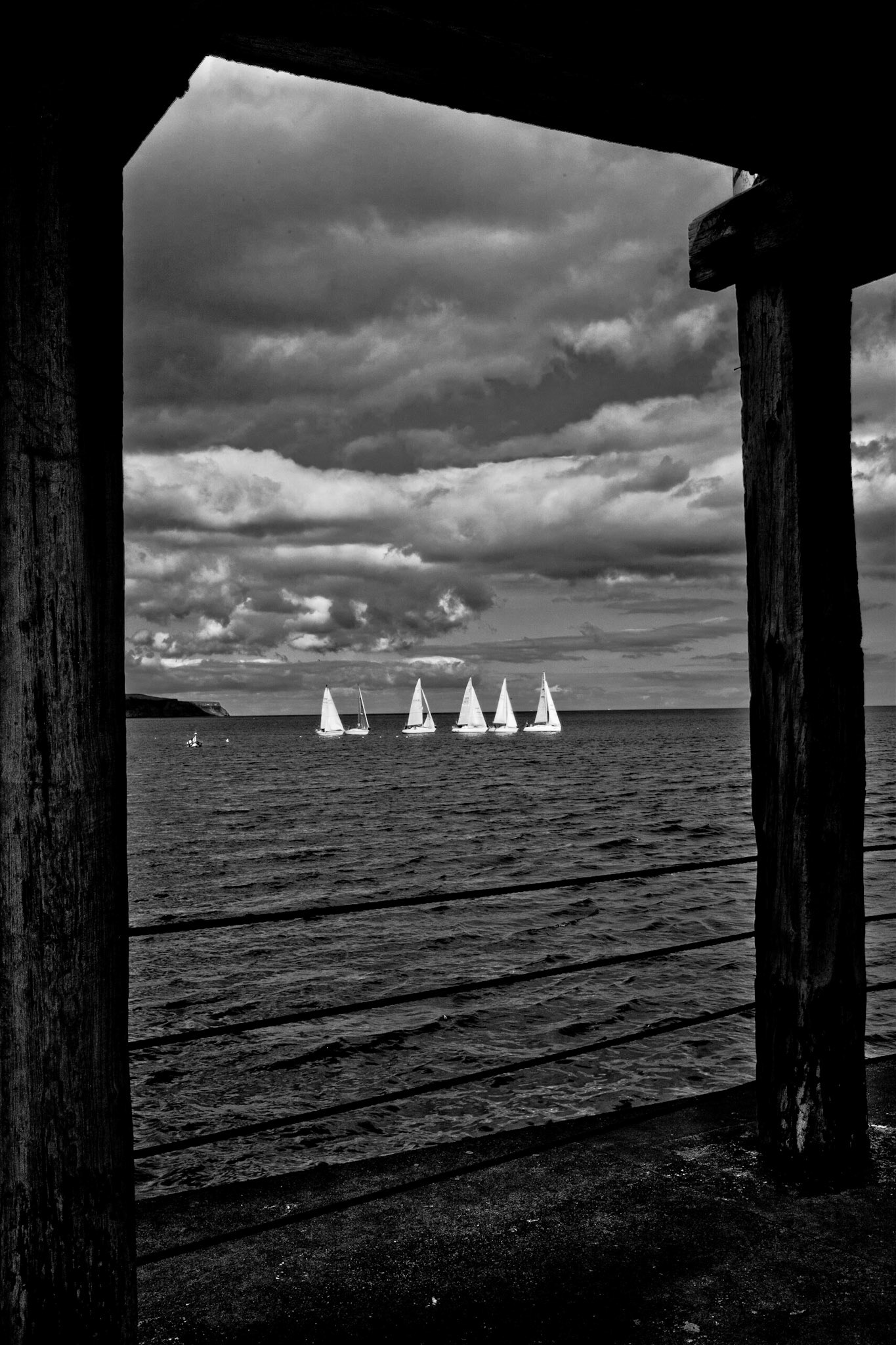 Yachts in the Offing,from Whitby Pier