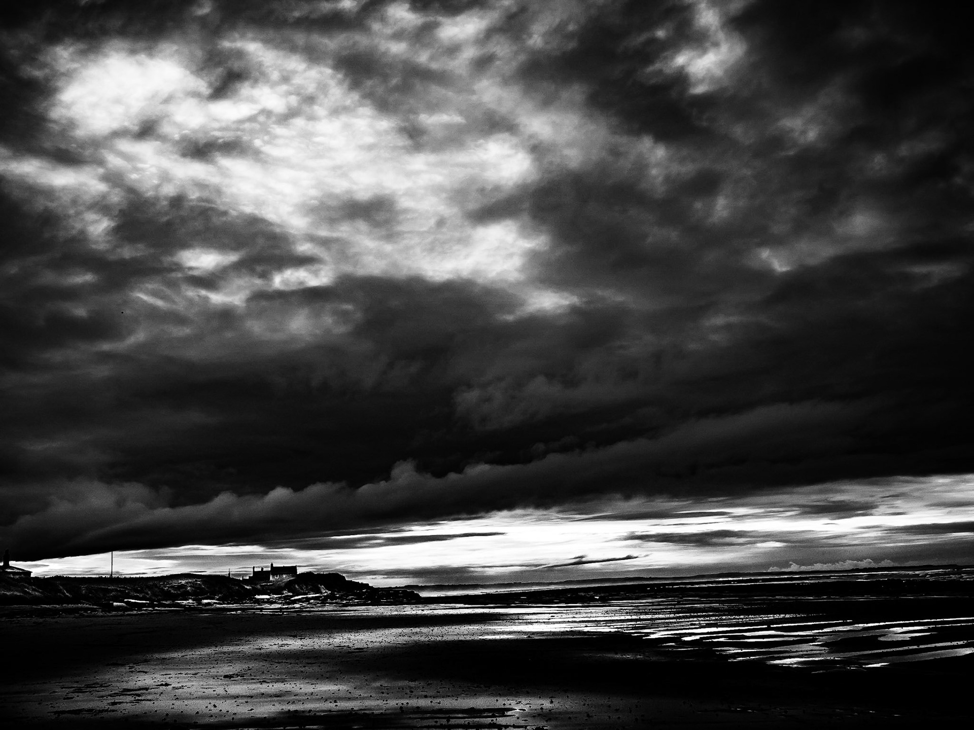 Cresswell Beach, Northumberland. At Sunset. Summer 2019.