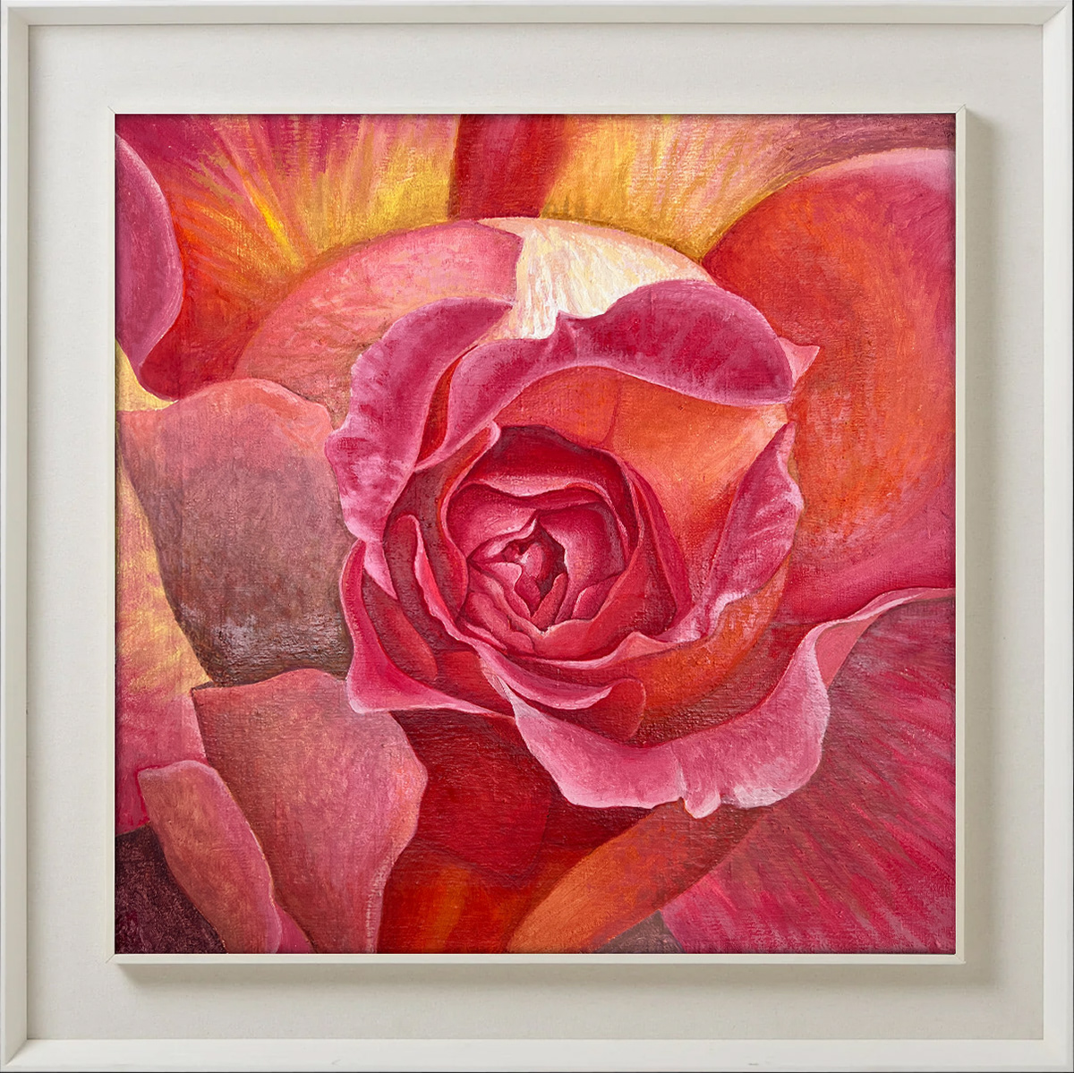 Deep Pink Rose 1 - 40x40cm 