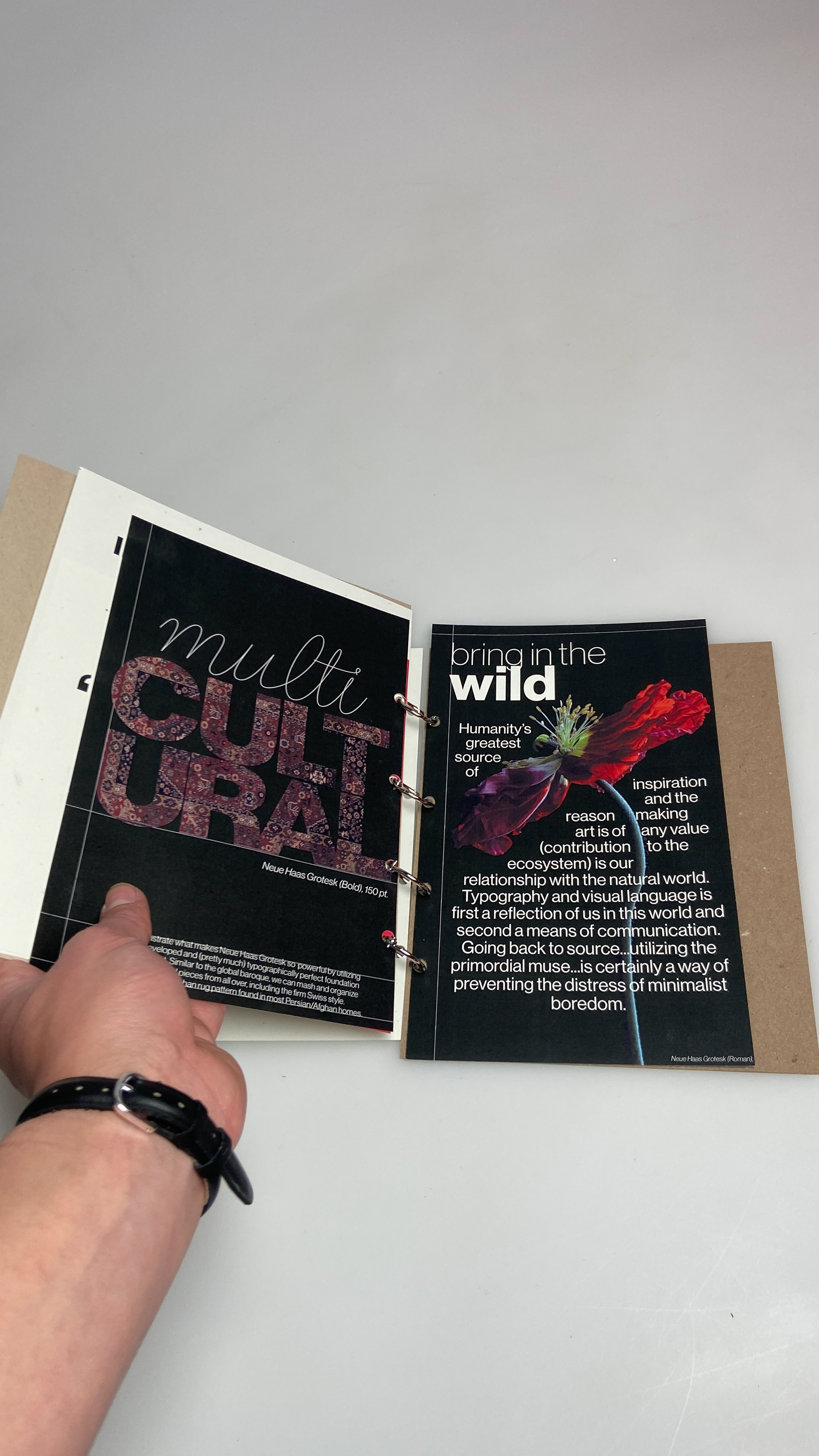 "What we can do to make it less 'boring'" on printer paper.