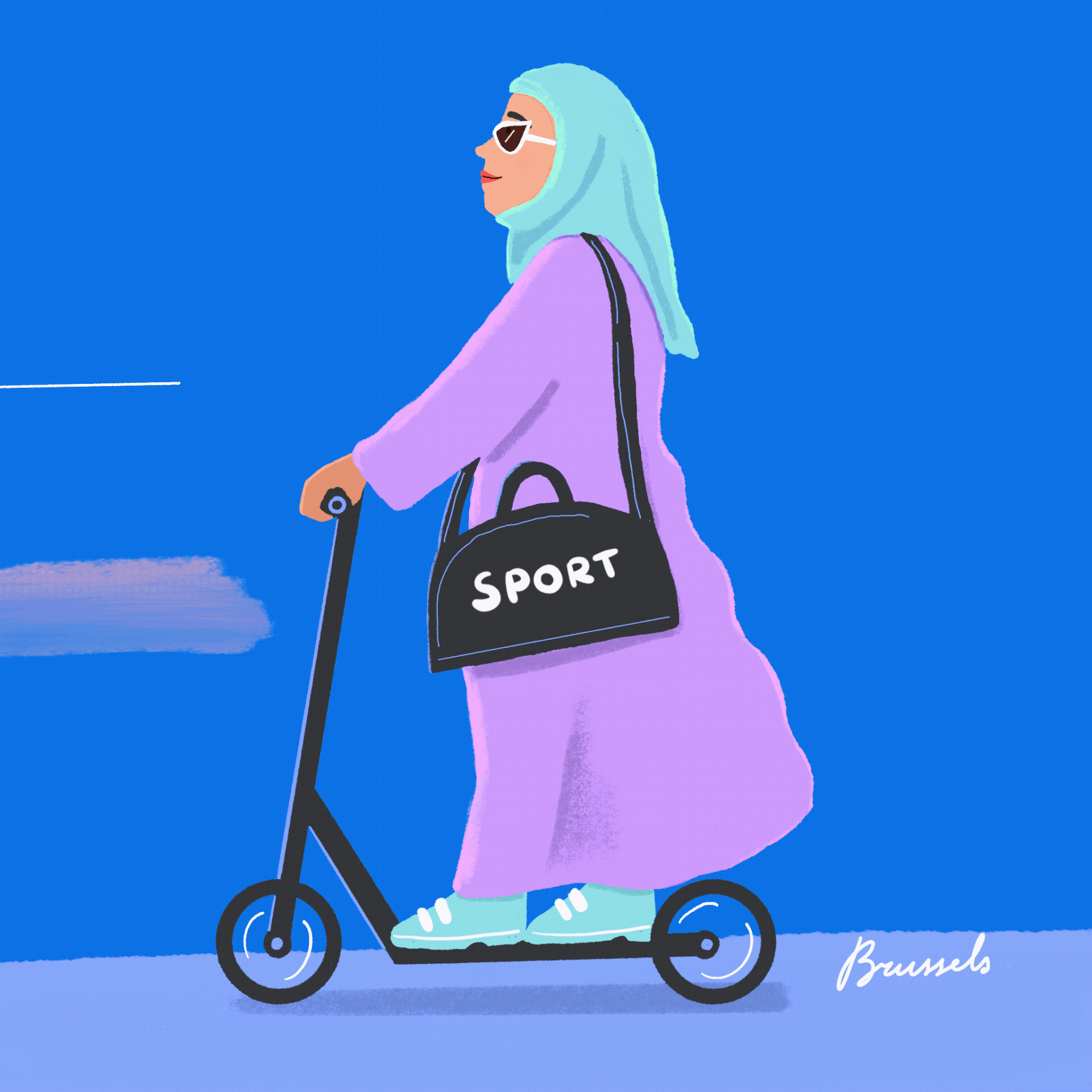 Short animation about people in Brussels. Illustrated and animated by Justina Cesnauskaite, lithuanian illustrator.