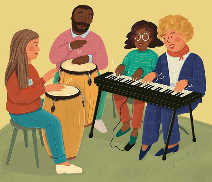 music therapy, cesnauskaite, lithuanian artist, illustrator, justina
