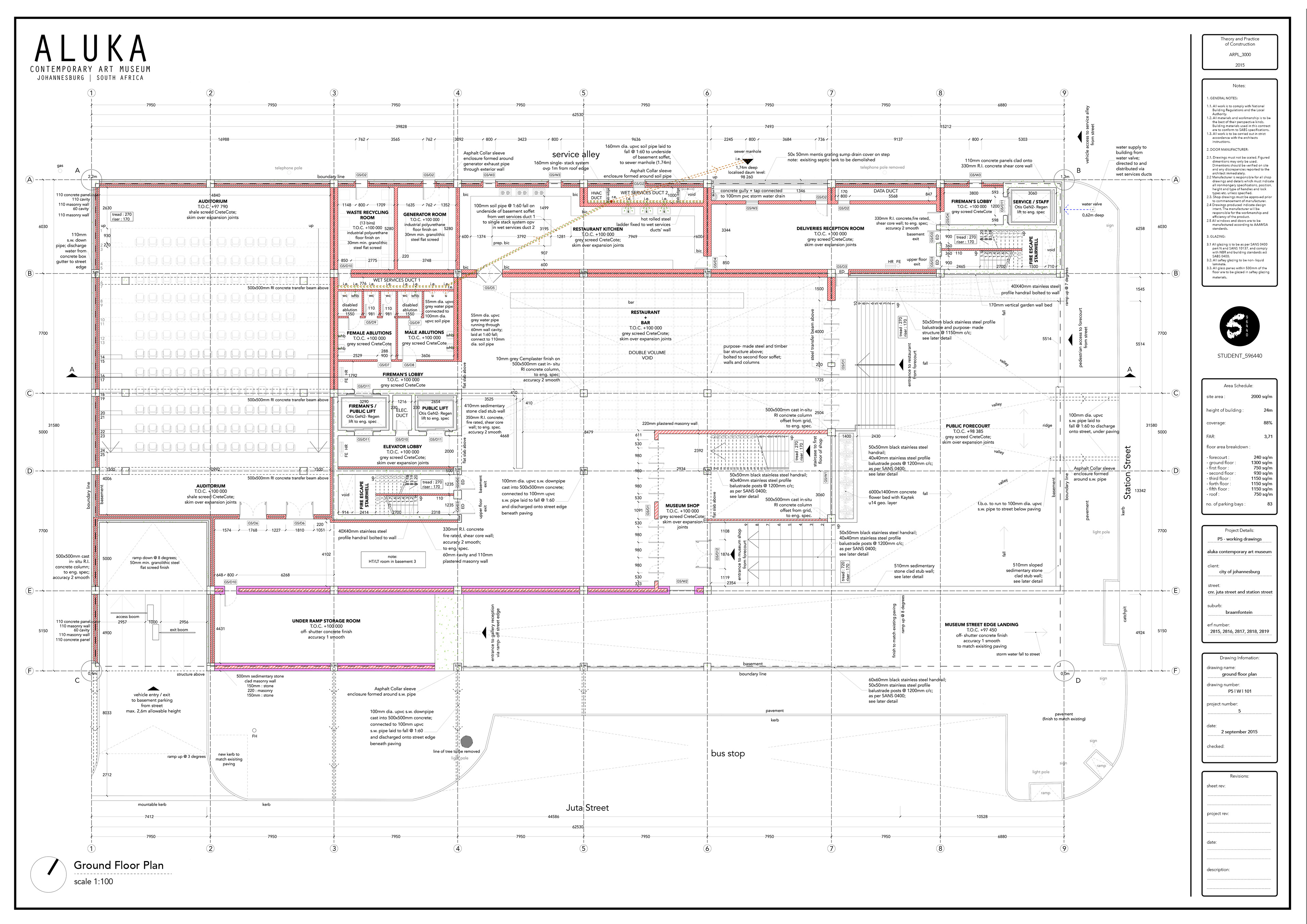 Technical Drawing: Ground Floor Plan