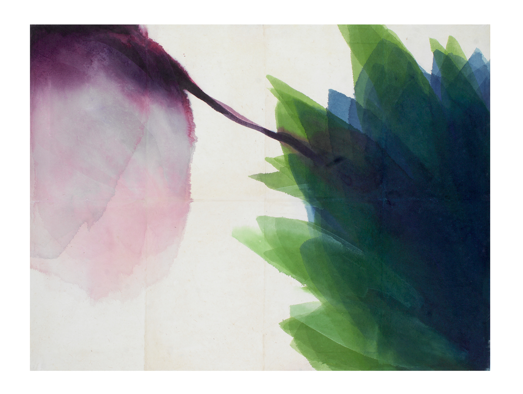 2008-Fine-aprile-2008(147,5x195cm) Acquerello su carta intelata