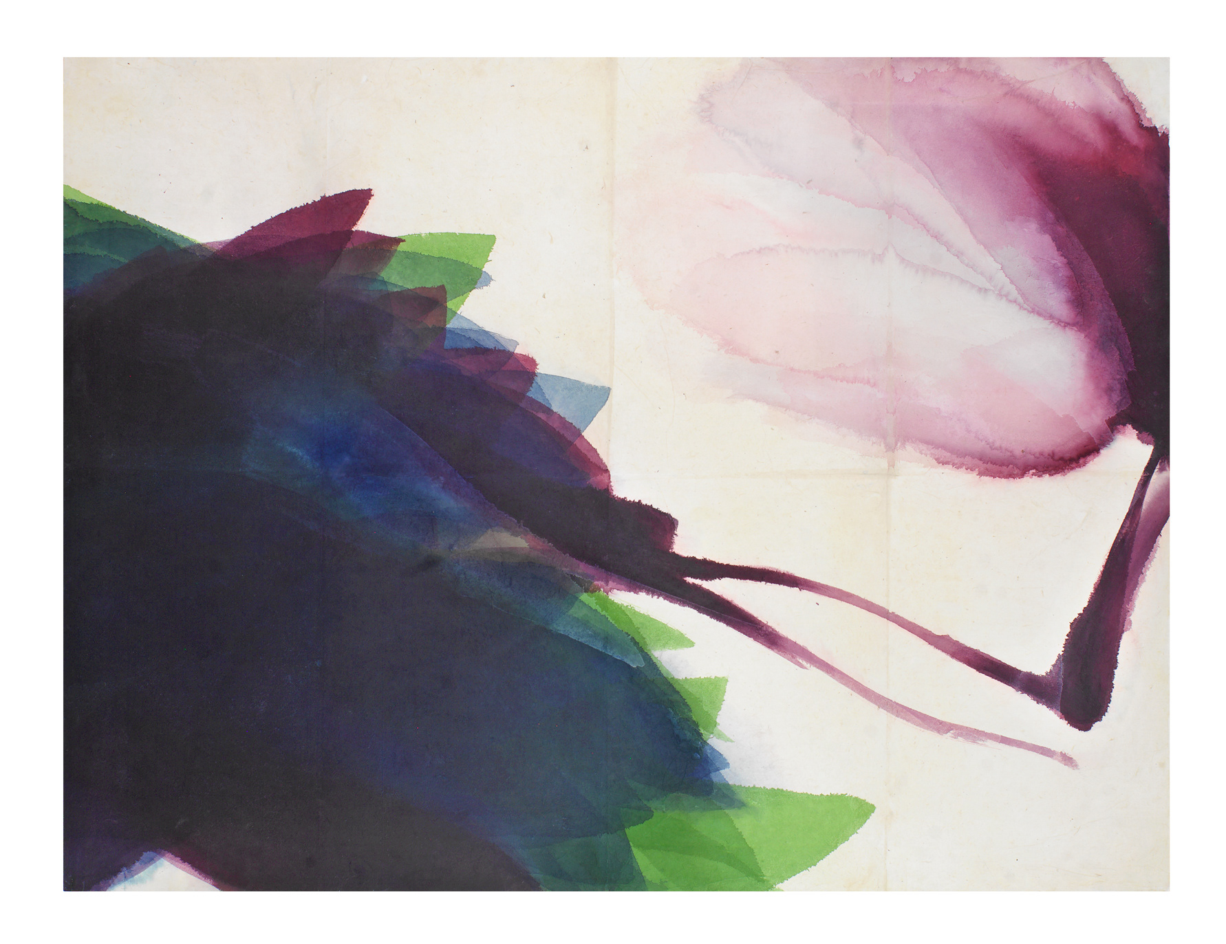 2008-Fine-aprile,-2008(147,5x195) Acquerello su carta intelata