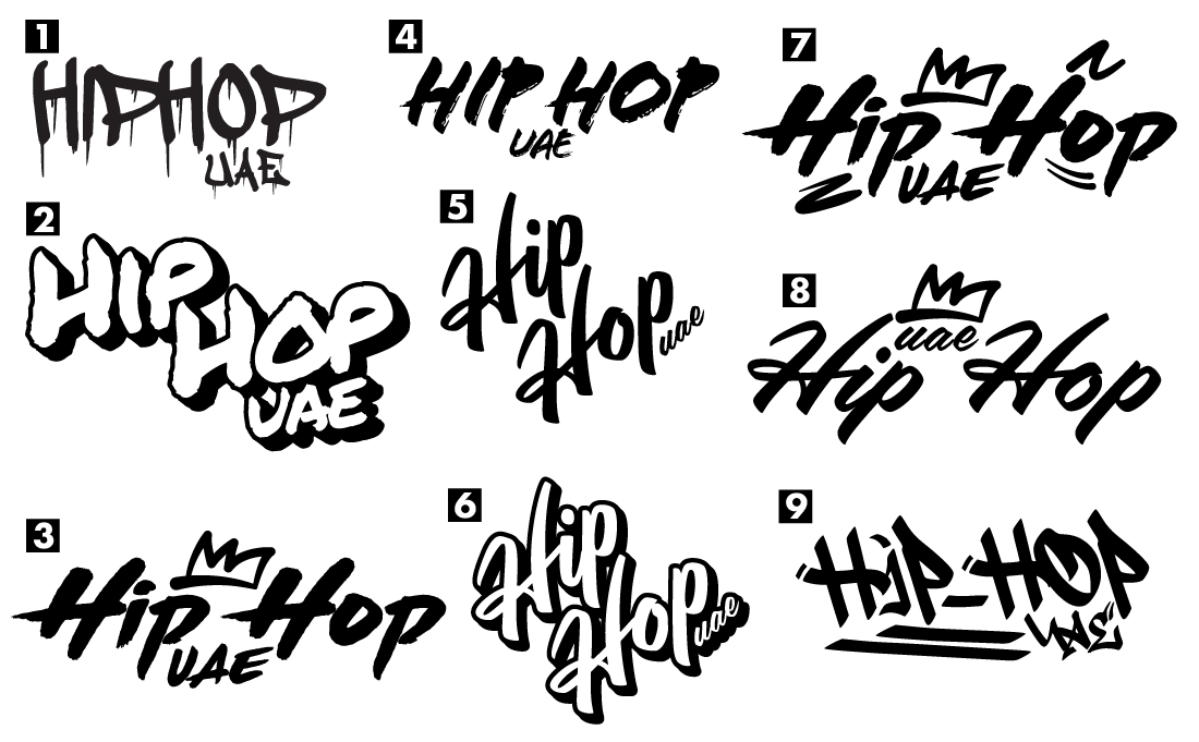 Hip Hop UAE Logo concepts