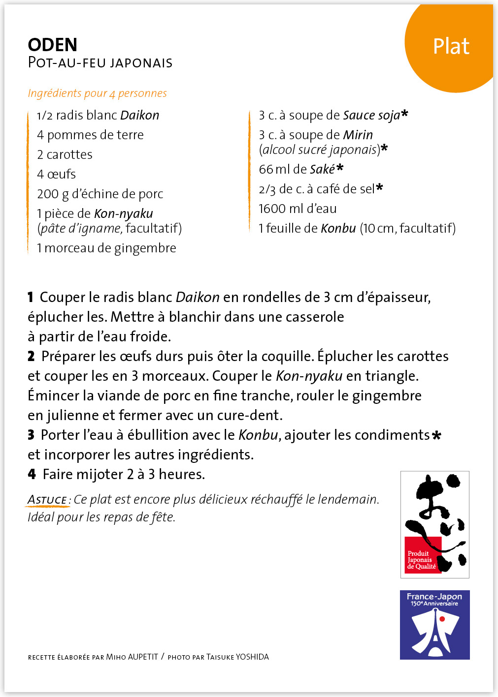 SIA2008 Carte de recettes