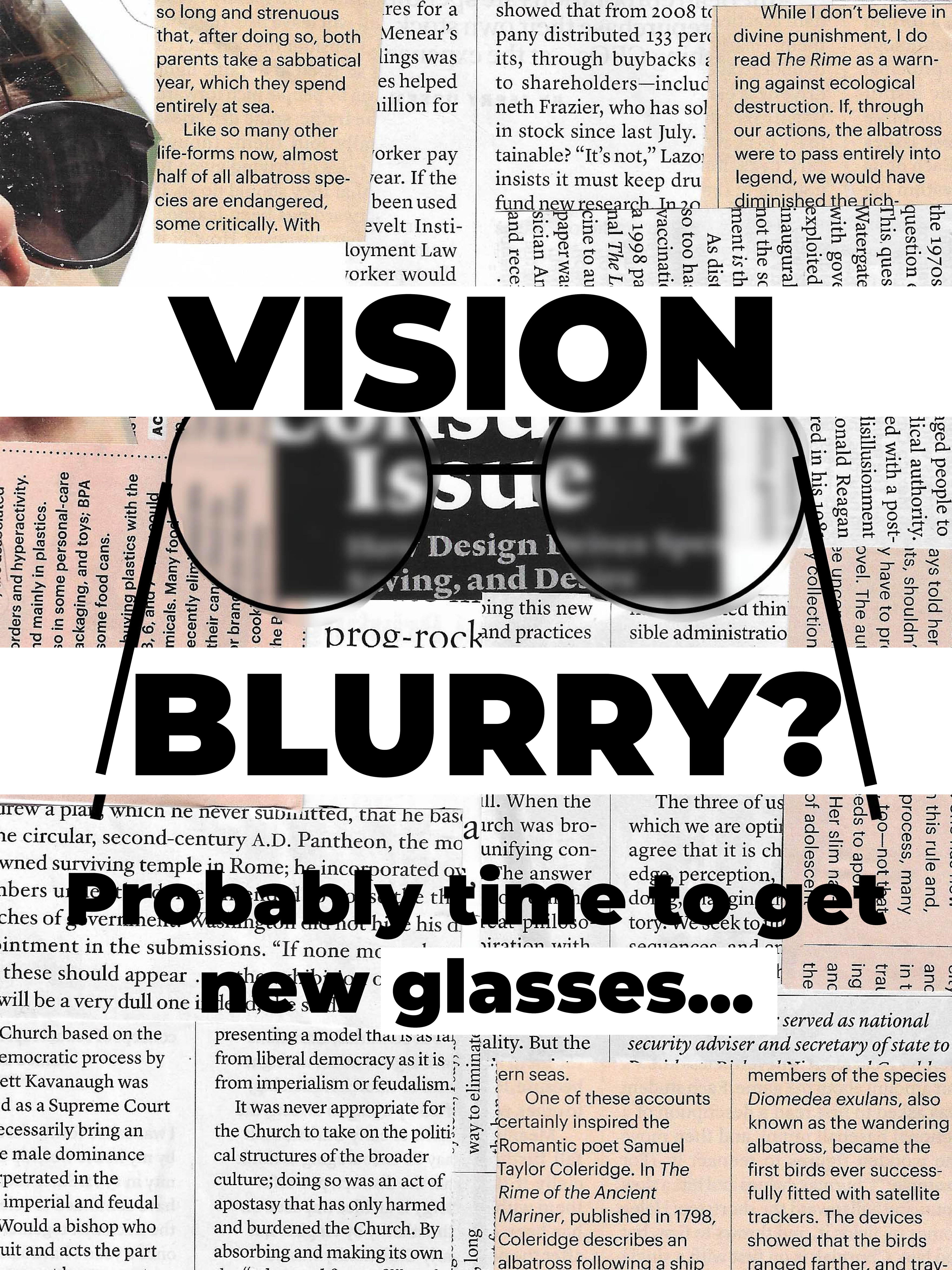 Articles cut up, glued, collaged, and scanned 