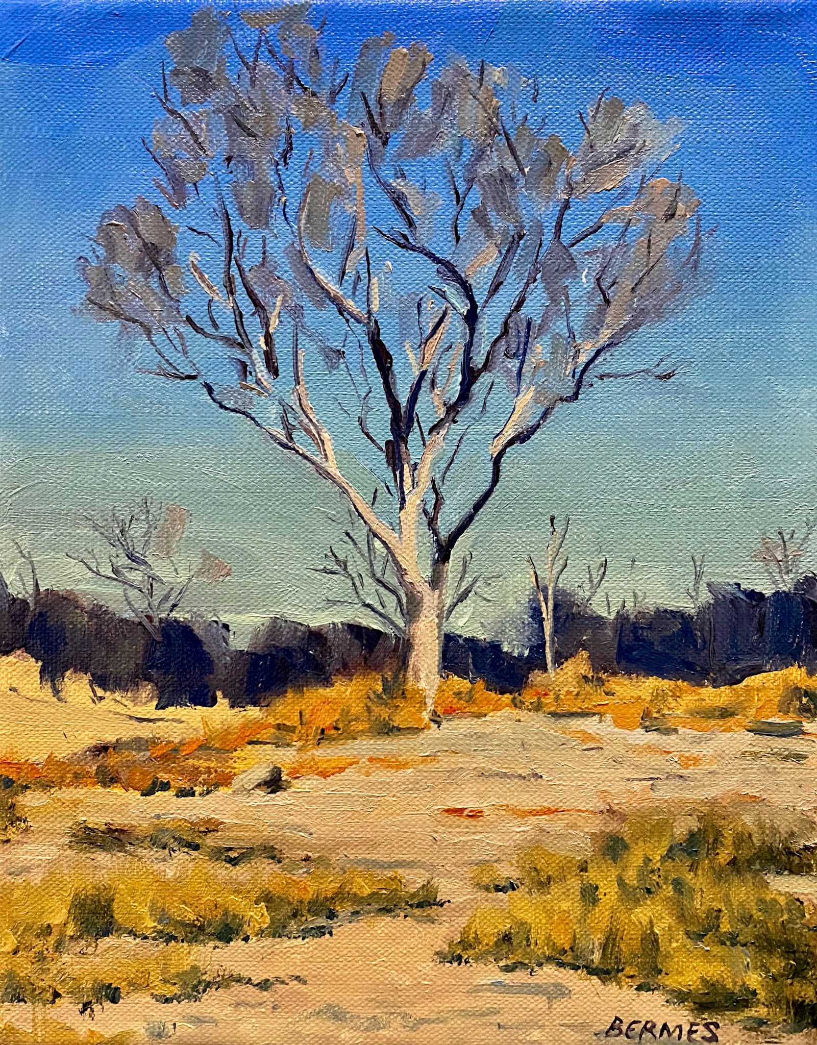 "Tree Near Elephant Mountain" (2020) 8x10 - $100