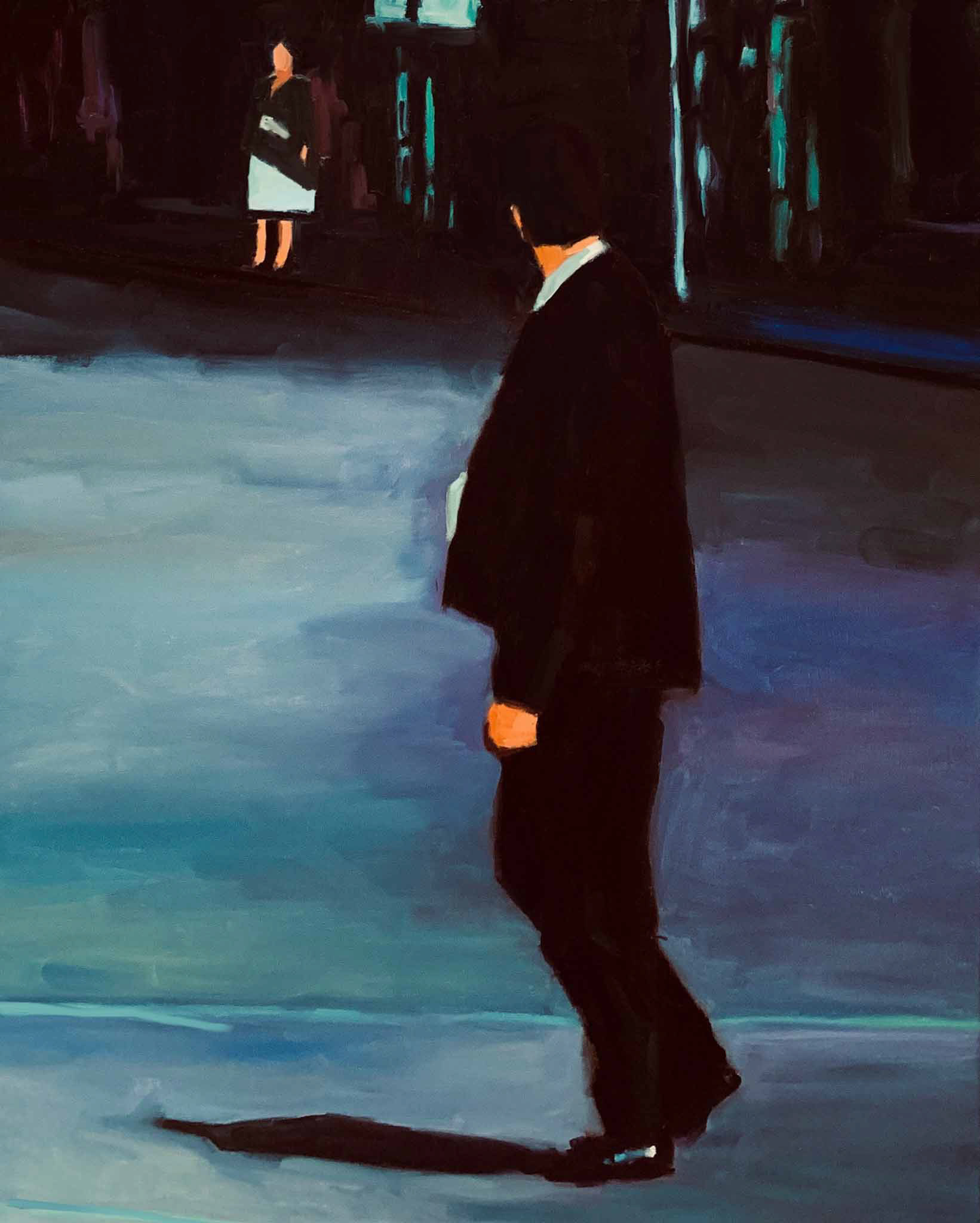 "At a Terminal Crossing" (2020) 24x30 - $250 (SOLD)