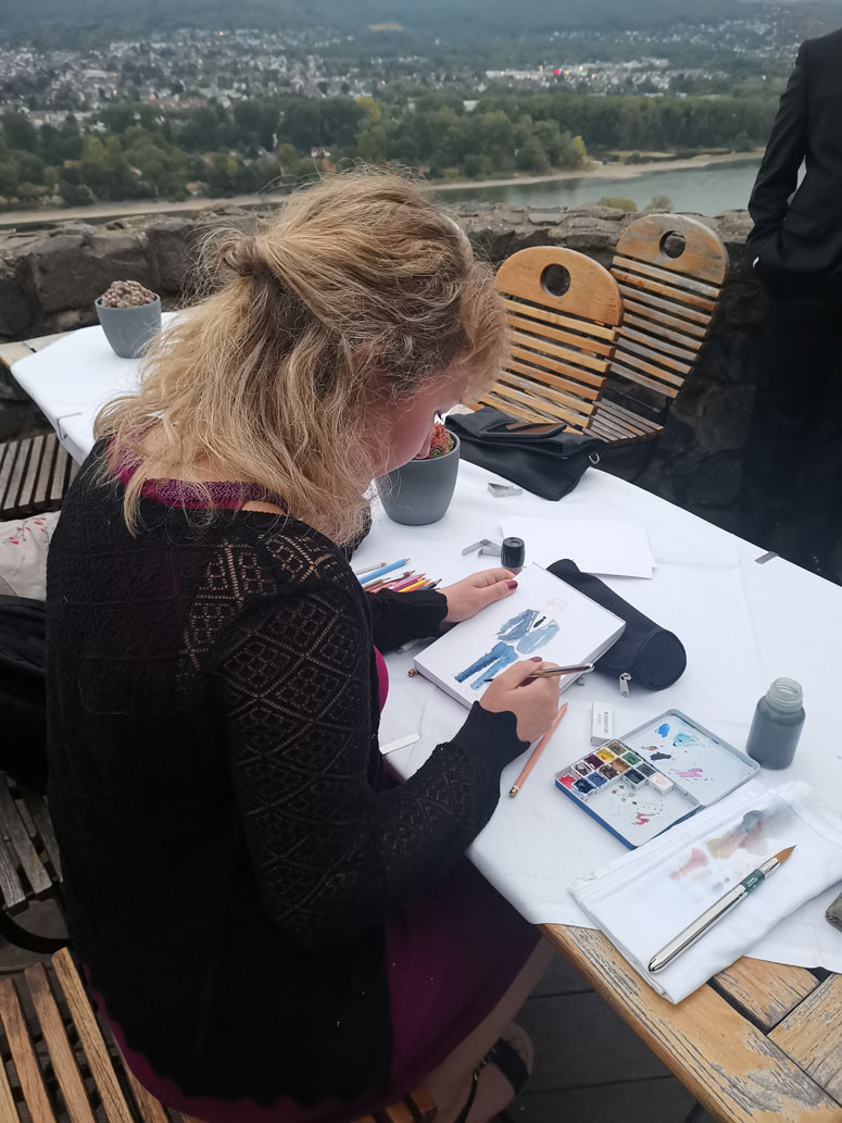 Live Hochzeitsillustration Bonn