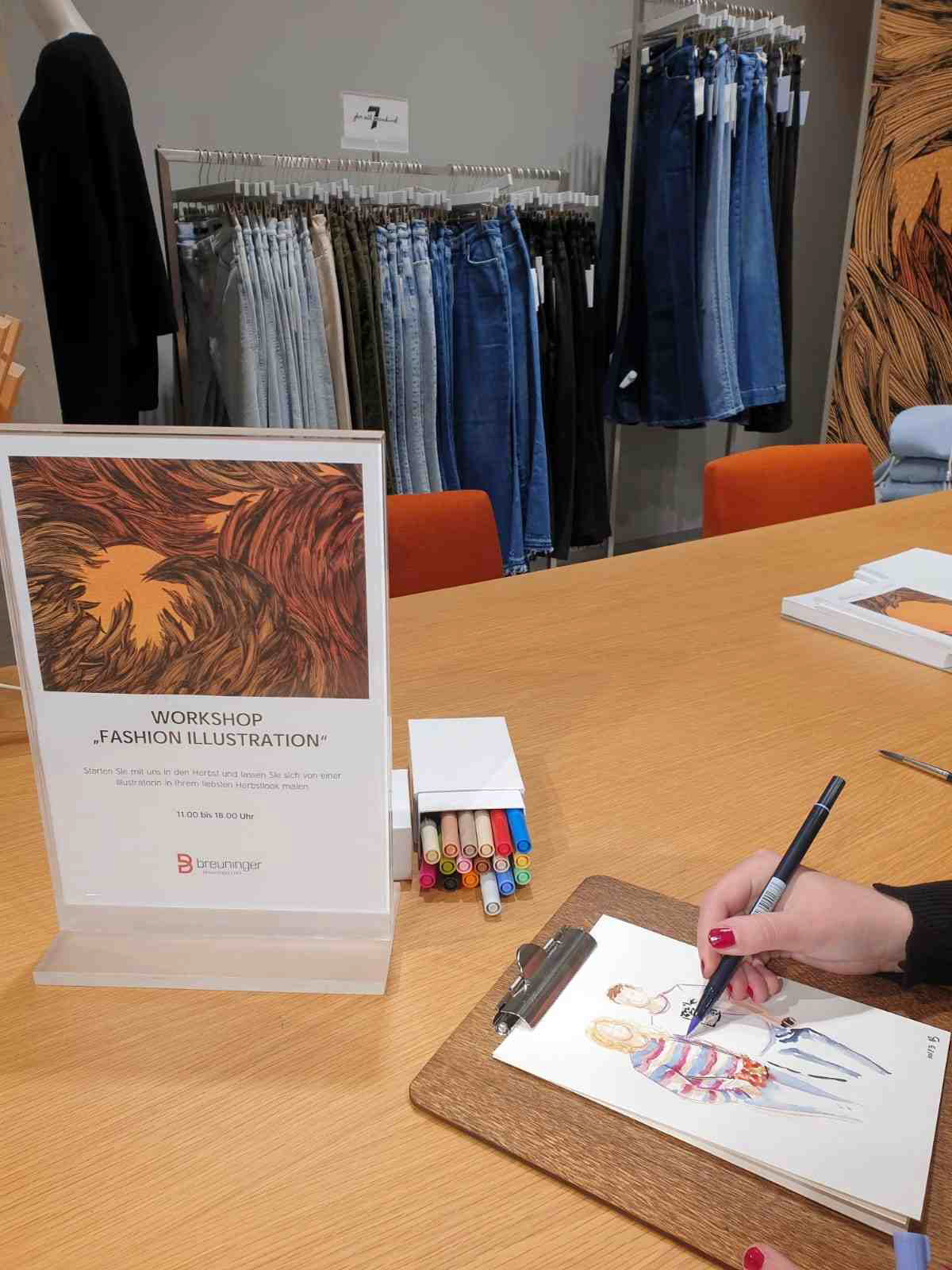 Live Fashion Illustration für Breuninger Nürnberg