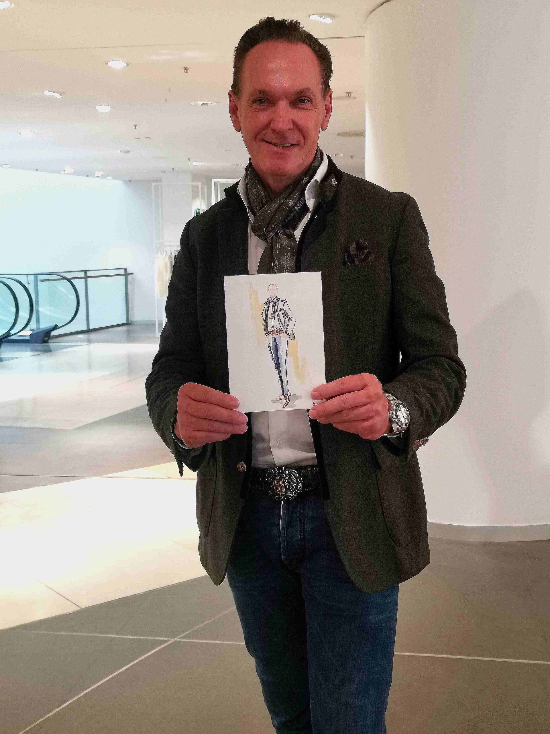 Live Fashion Illustration für Breuninger München