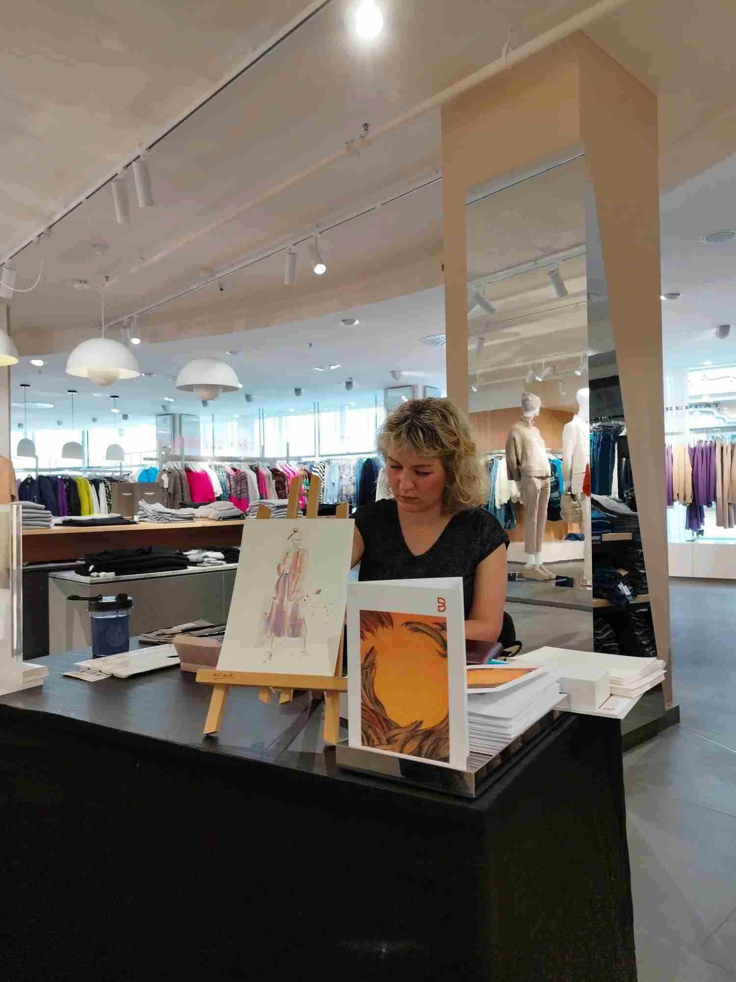 Live Fashion Illustration für Breuninger München