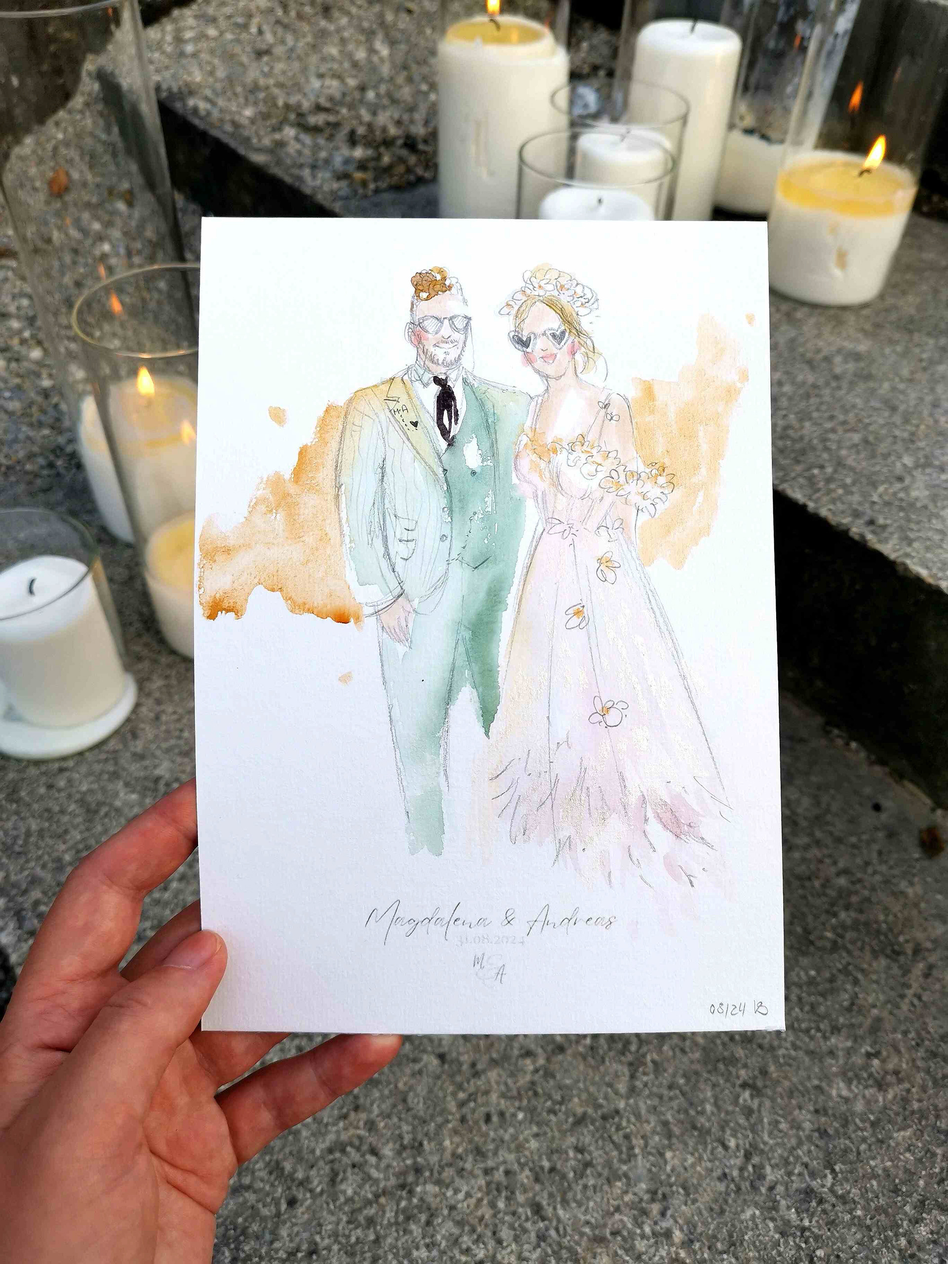 Live Hochzeitsillustration München
