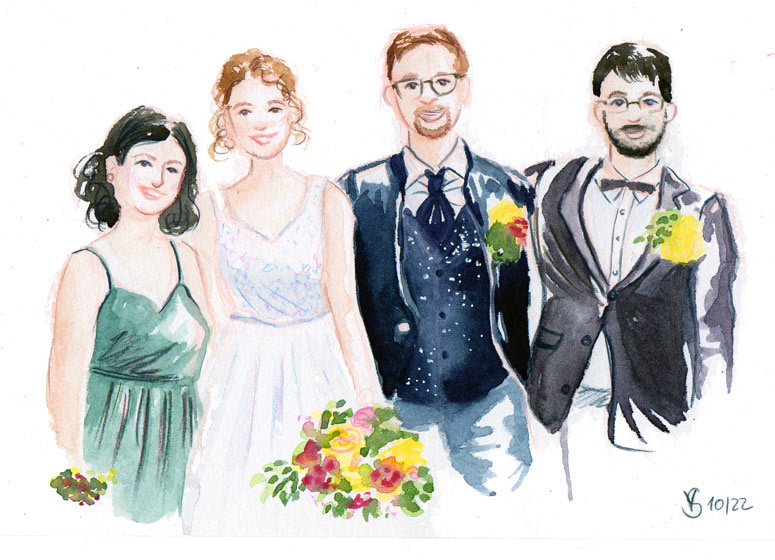 Live Illustration Hochzeit München