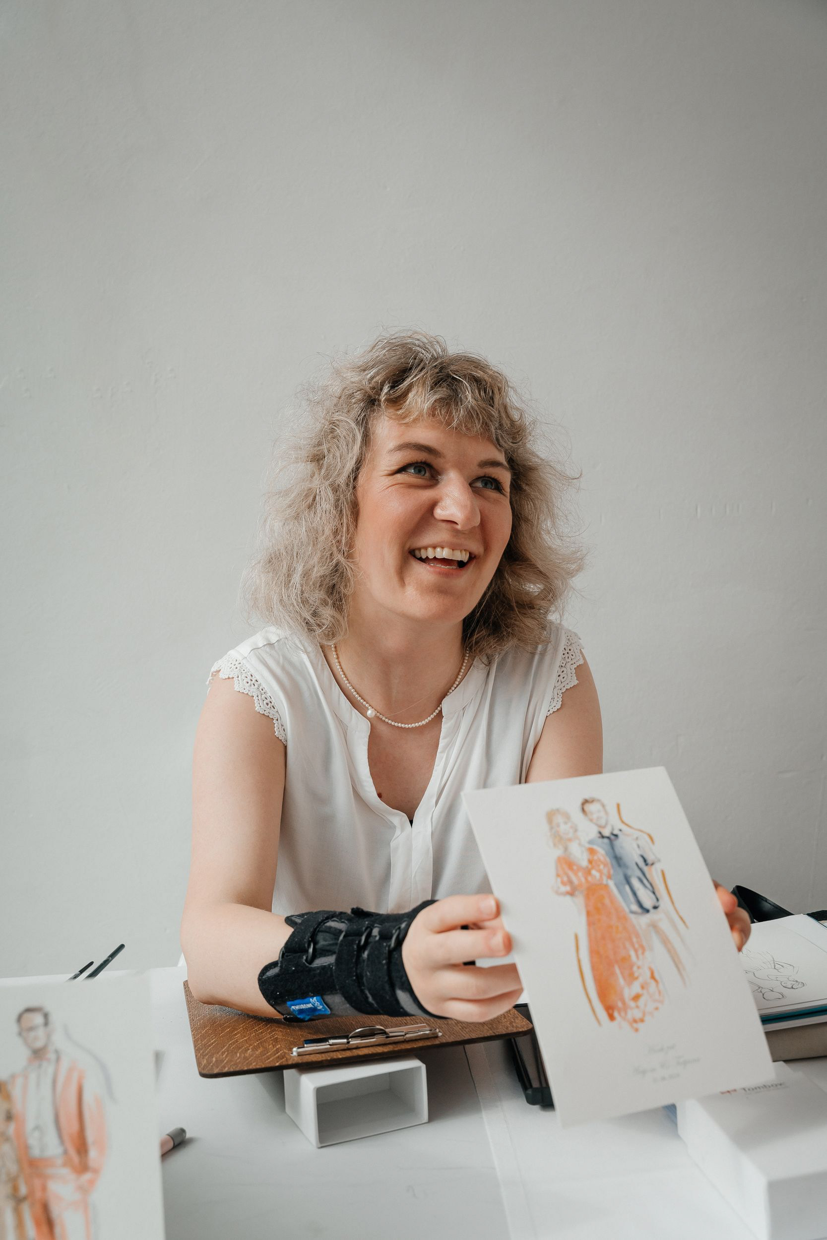 Live Hochzeitsillustration Palmenhaus Erfurt