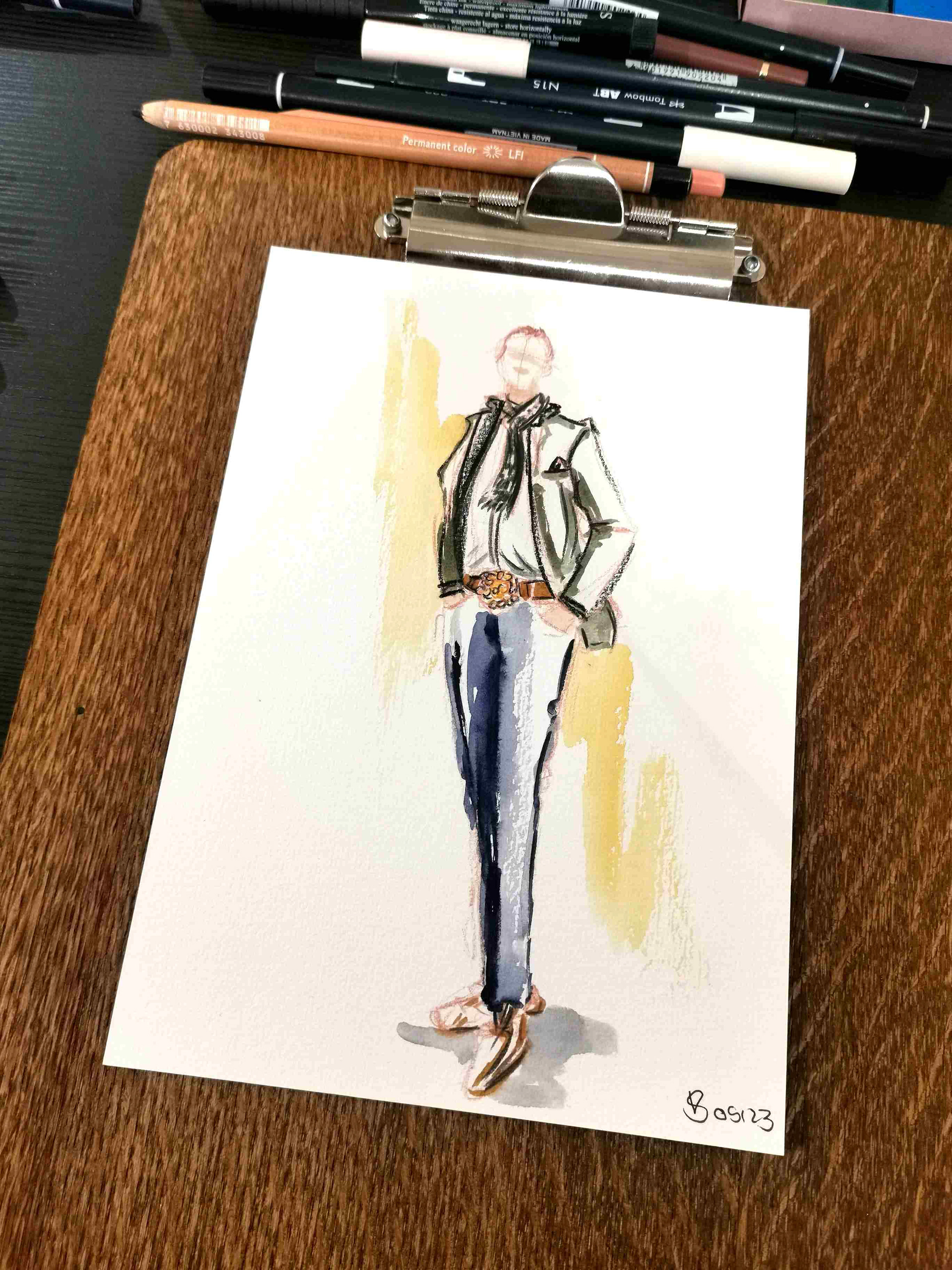 Live Fashion Illustration für Breuninger München