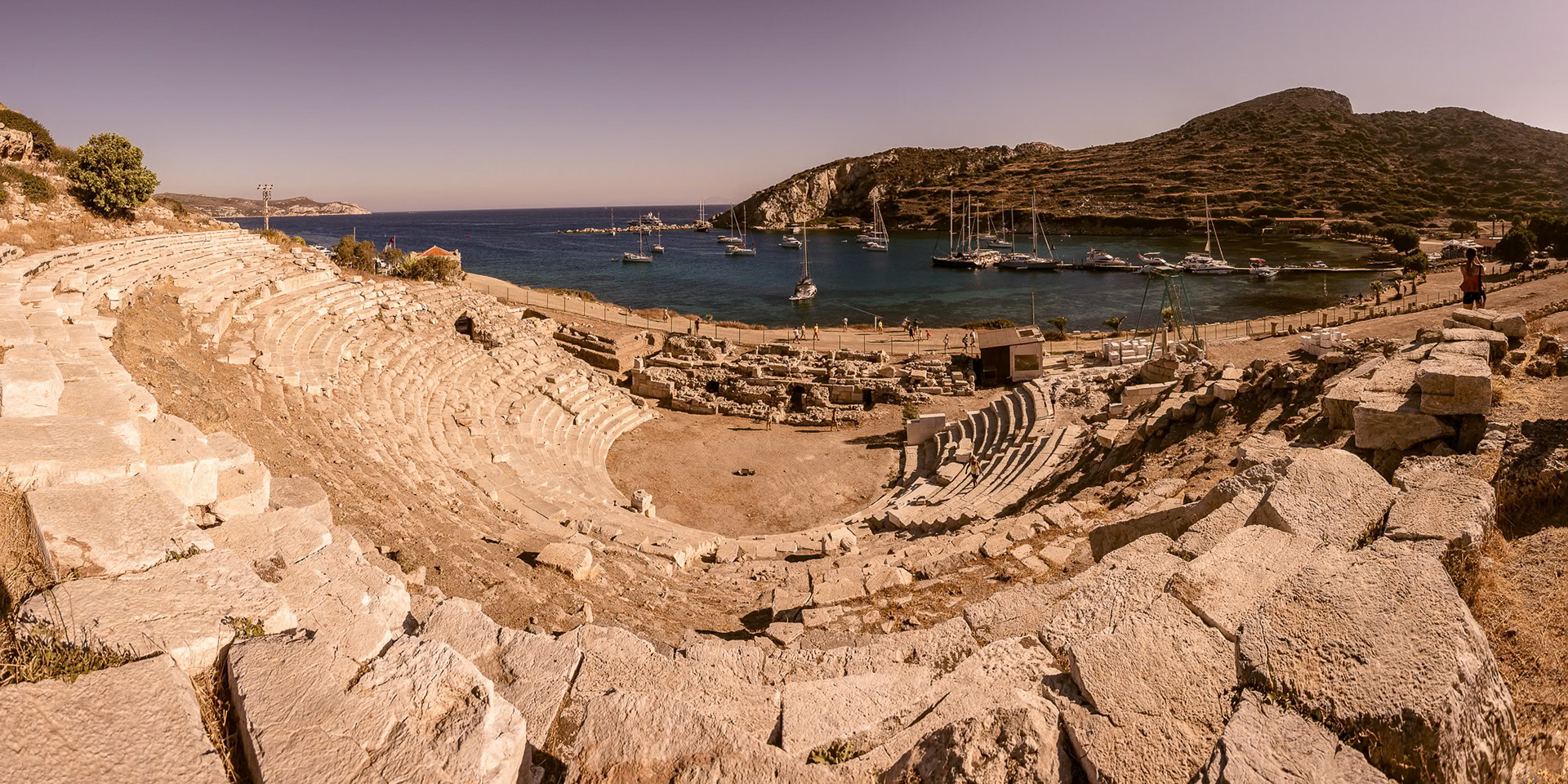 "Once There Was Theater" - What a theater setting in Knidos, Greek city of ancient Caria and part of the Dorian Hexapolis, in Datça peninsula, south-western Turkey!