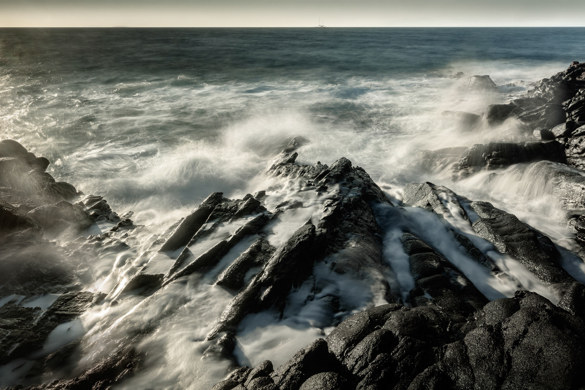 "Rock 'n Waves" - "Rock 'n Waves" shows the force of water and nature in action on hard volcanic rocks.