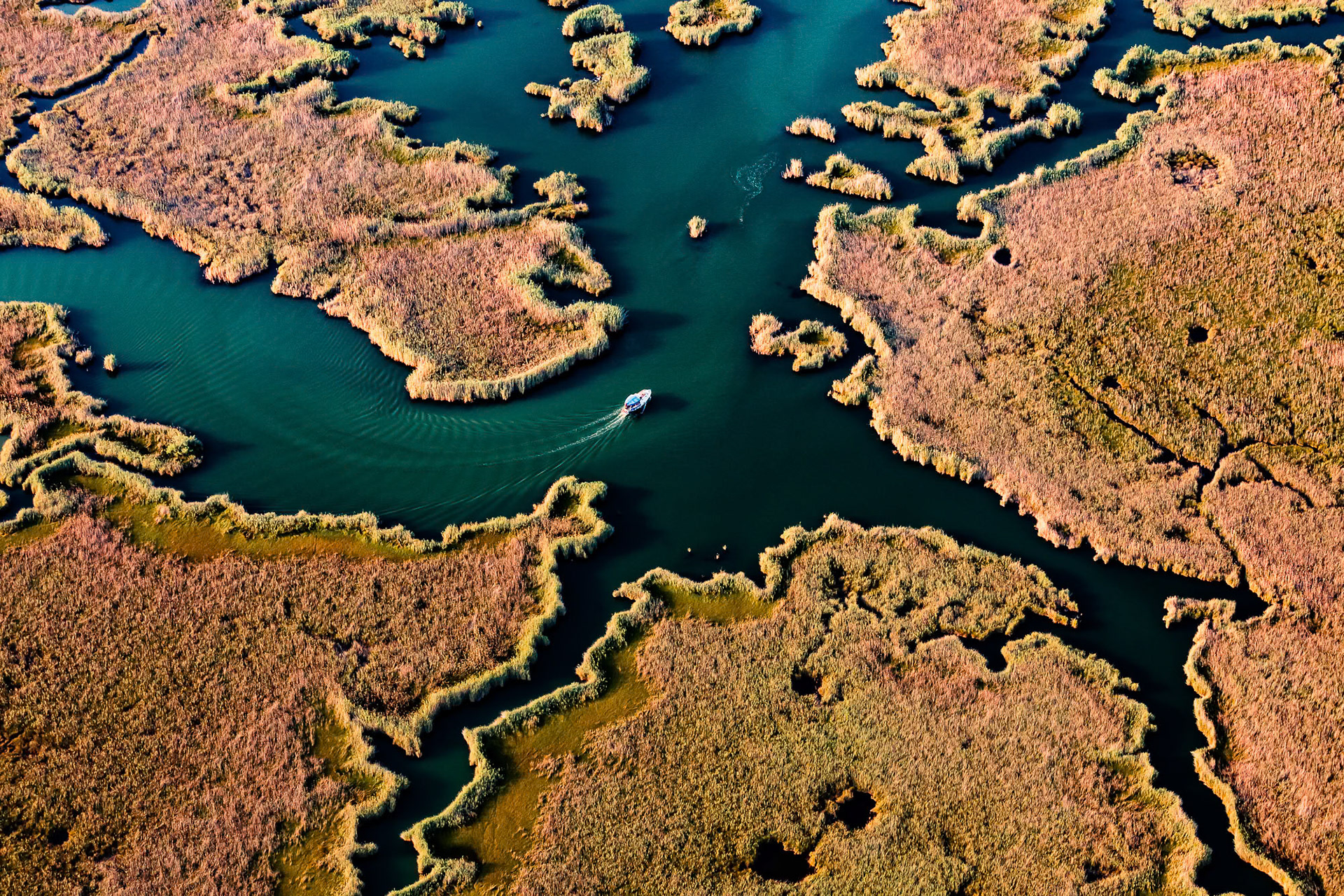 "Paths" - Natural water canals in the Dalyan wetland are paths for boaters to navigate between the inland town and the beach.