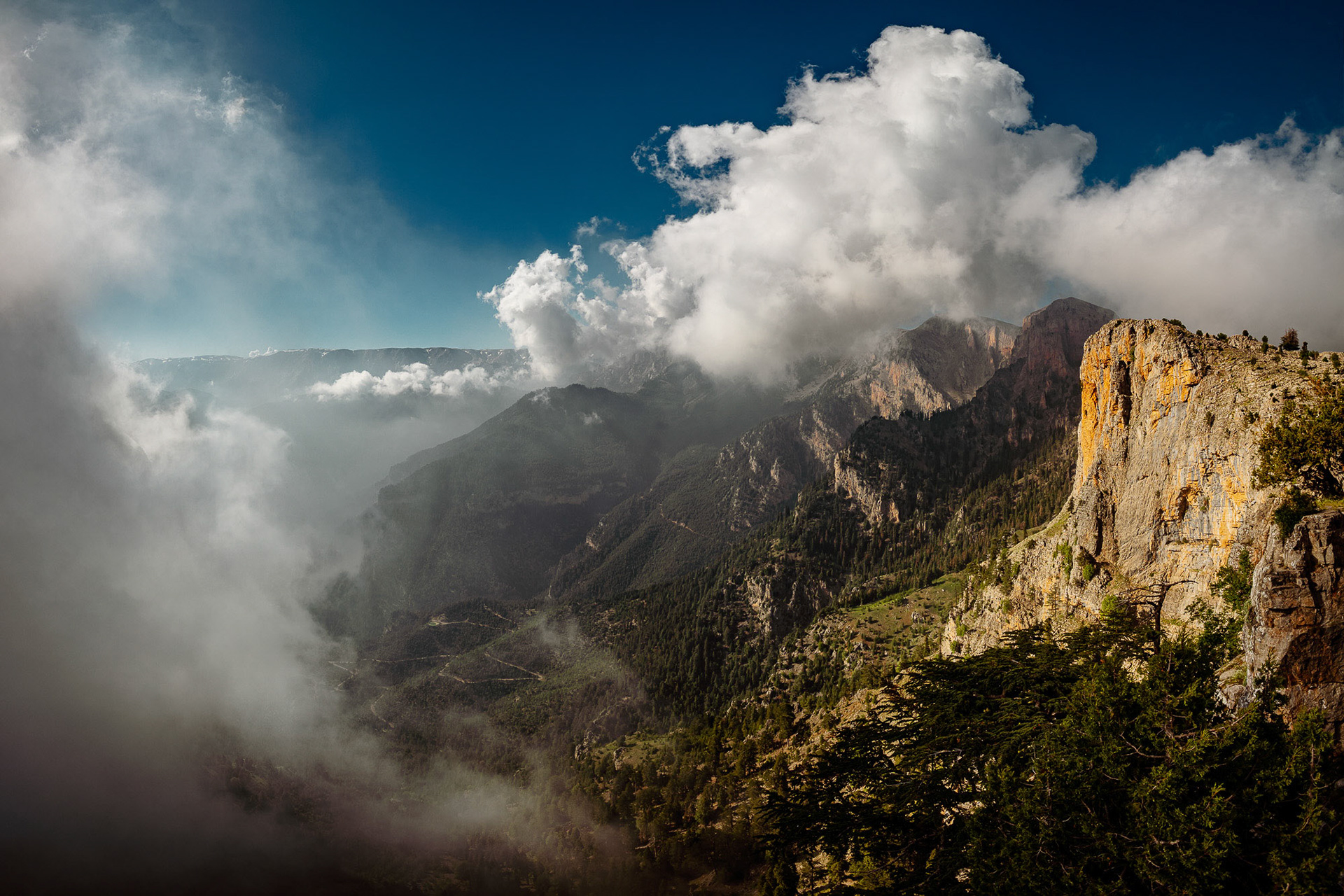 "Taurus" - I captured this image in ever changing weather conditions in the majestic Taurus Mountains. The Taurus Mountains are a long mountain complex in southern Turkey, separating the Mediterranean coastal region from the central Anatolian Plateau. The system extends along a curve from Lake Eğirdir in the west to the upper reaches of the Euphrates and Tigris rivers in the east.