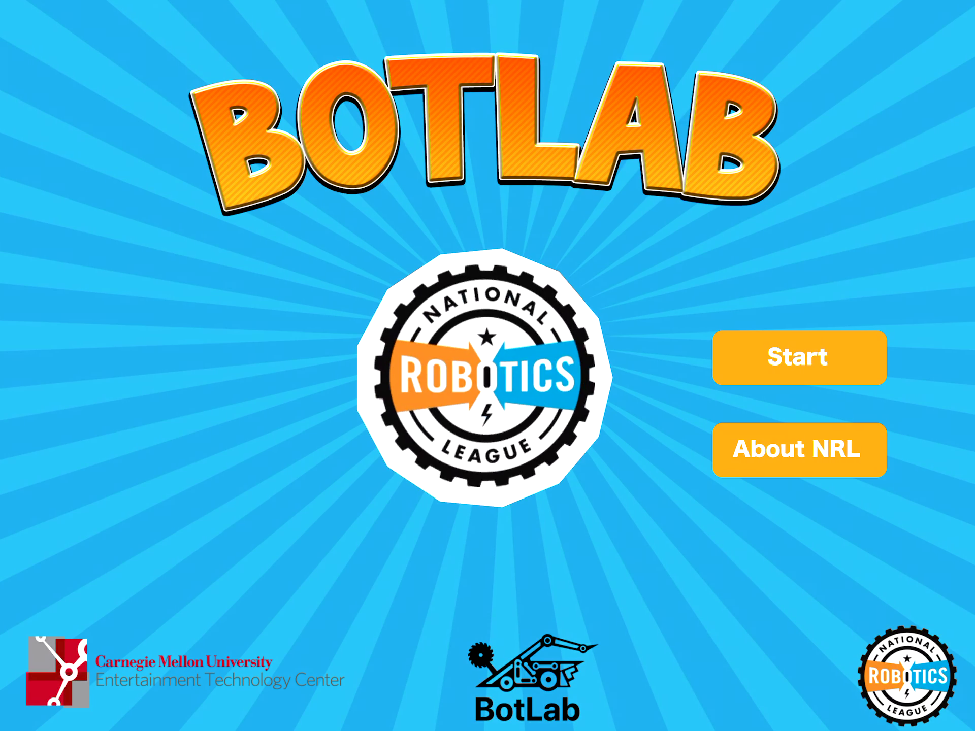 Start screen of the experience.