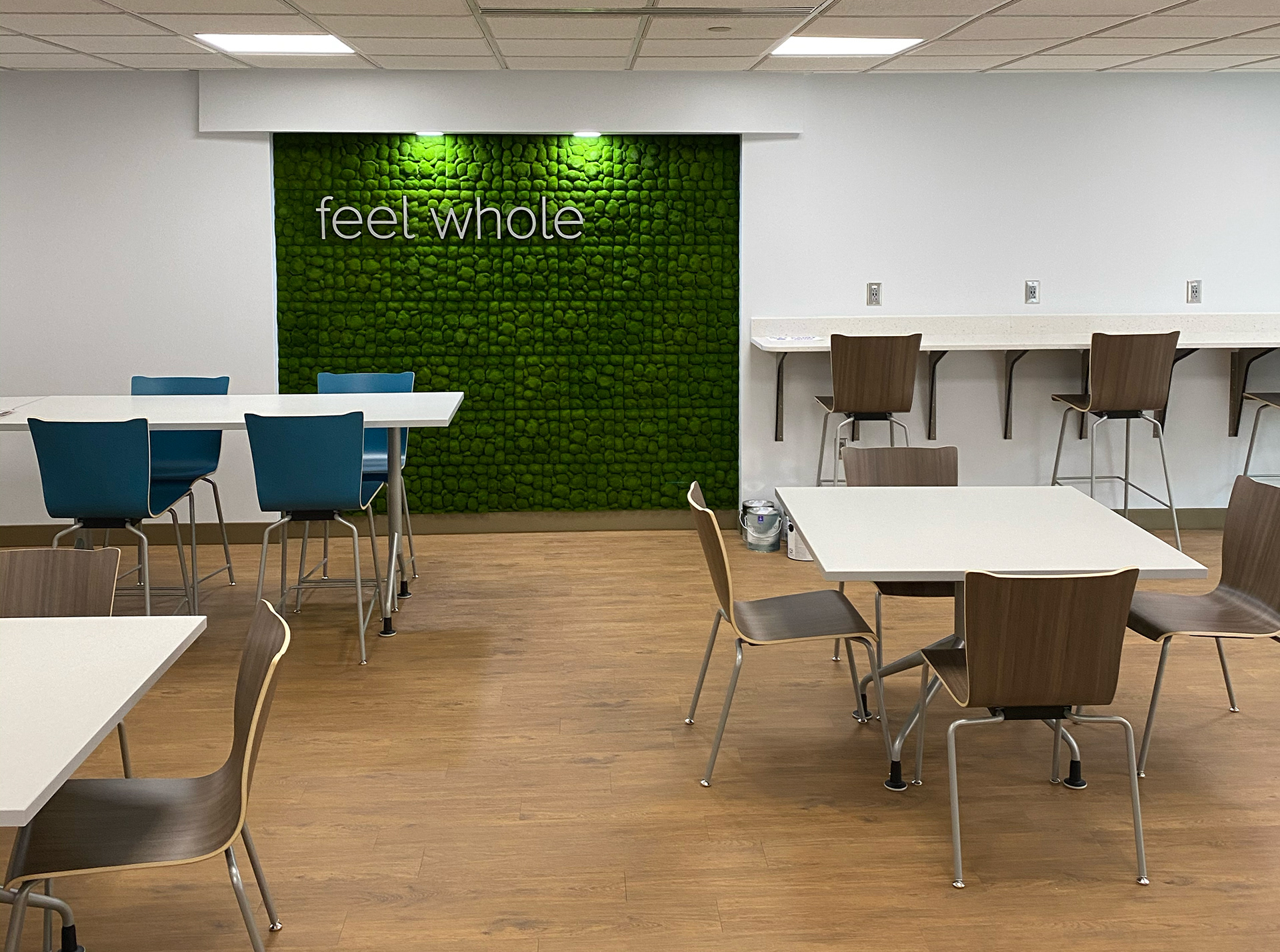 After, cafeteria texture wall