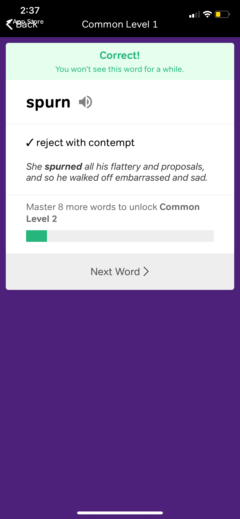 Vocabulary Builder - Definition Page