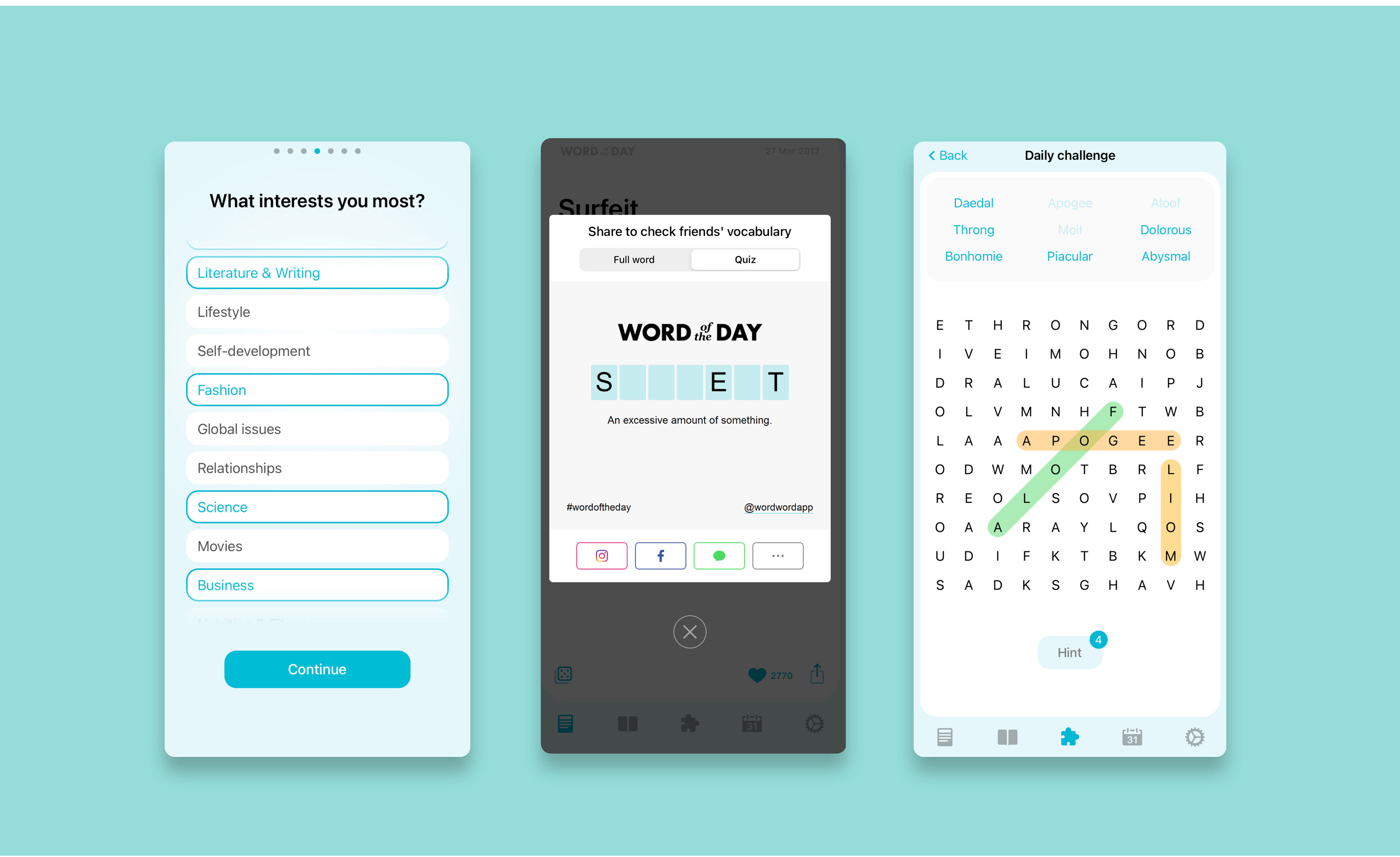 Word of the Day App - Screenshots