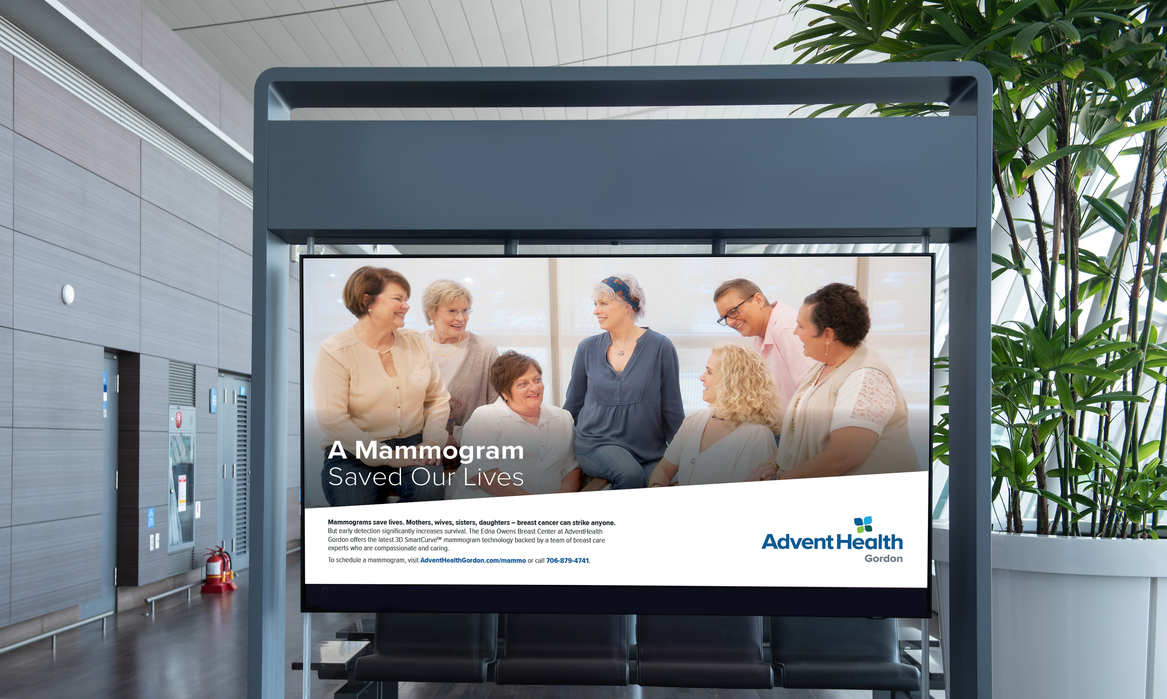 AdventHealth Mammogram Ad Campaign, Digital Screen