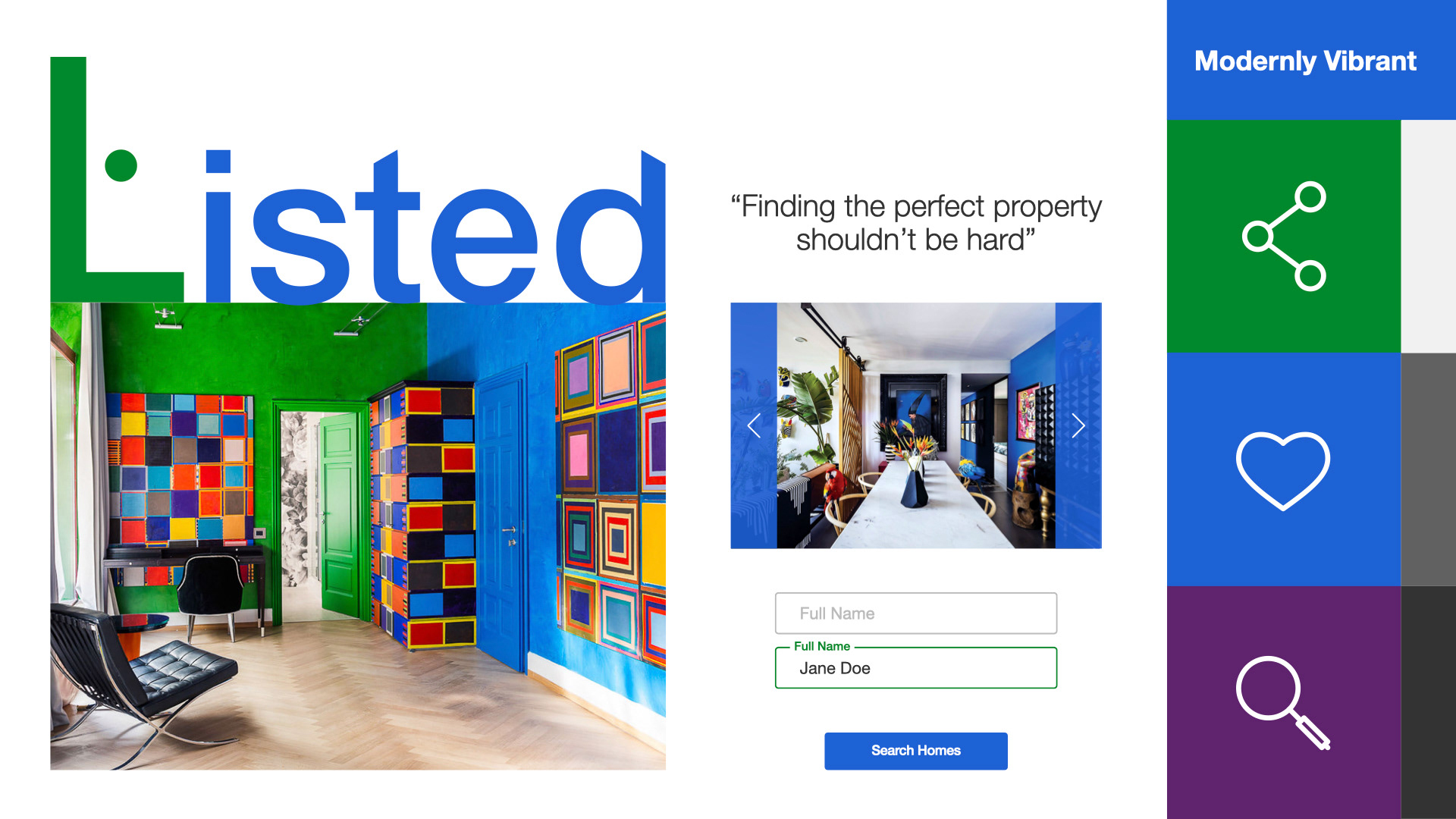 Modernly Vibrant - Mood Board - Listed